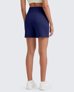 G4Free Activewear - High-Waist Burmuda Athletic Shorts 5'' -GF25E342AF-XS-GF25E342AA-S-GF25E342AB-M-GF25E342AC-L-GF25E342AD-XL