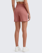 G4Free Activewear - High-Waist Burmuda Athletic Shorts 5'' -GF25E342AF-XS-GF25E342AA-S-GF25E342AB-M-GF25E342AC-L-GF25E342AD-XL