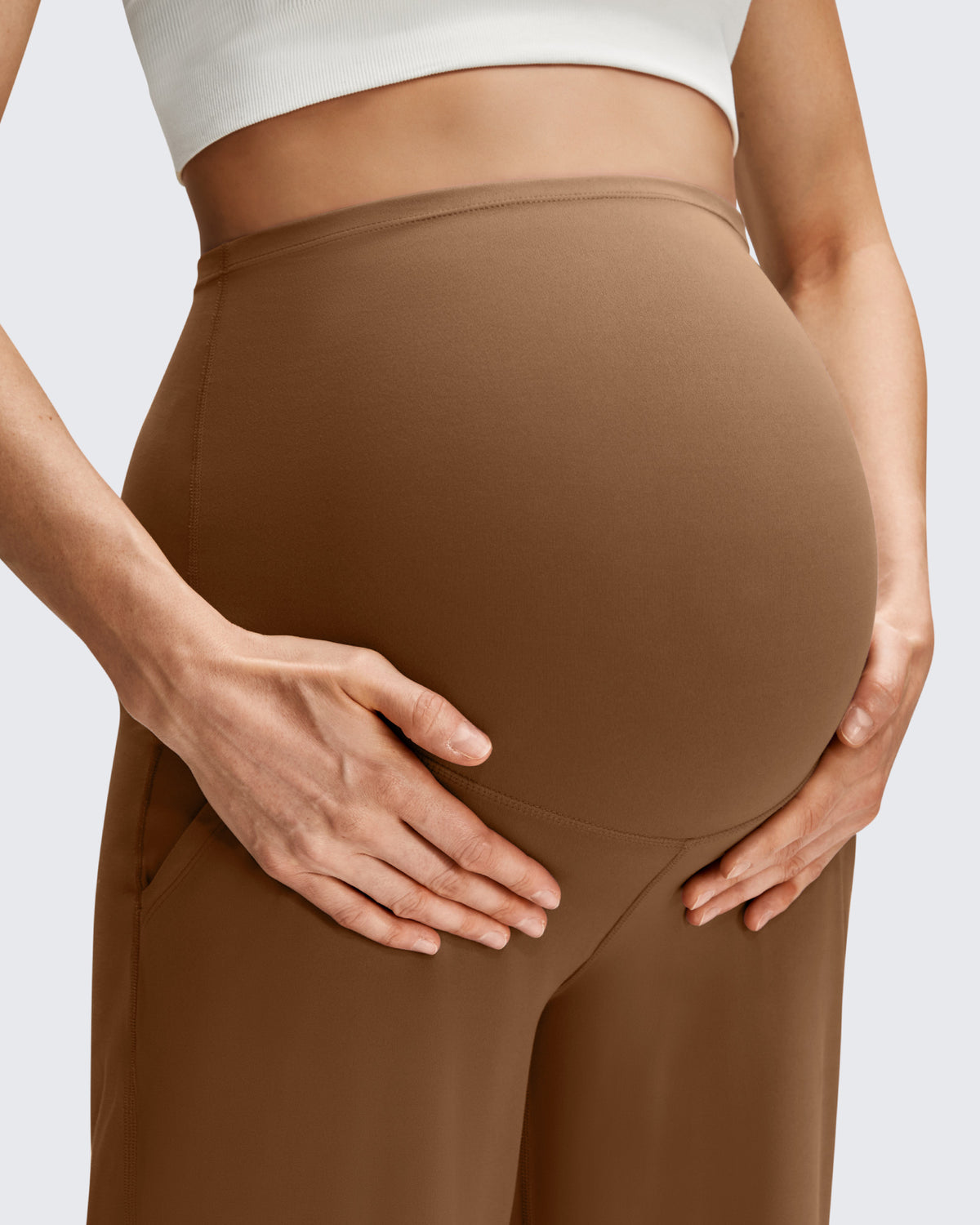 G4Free Activewear - BareFeel Maternity Casual Pockets Wide-Leg Pants -GF25JY593AF-XS-GF25JY594AF-XS-GF25JY595AF-XS-GF25JY593AA-S-GF25JY594AA-S