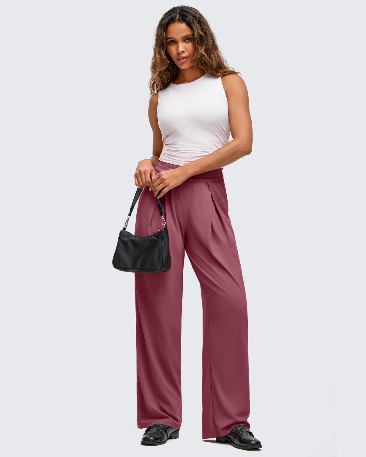 G4Free Activewear - Lightweight Front Pleat Wide Leg Pants -GF25J353DA-S-GF25J354DA-S-GF25J355DA-S-GF25J353DB-M-GF25J354DB-M