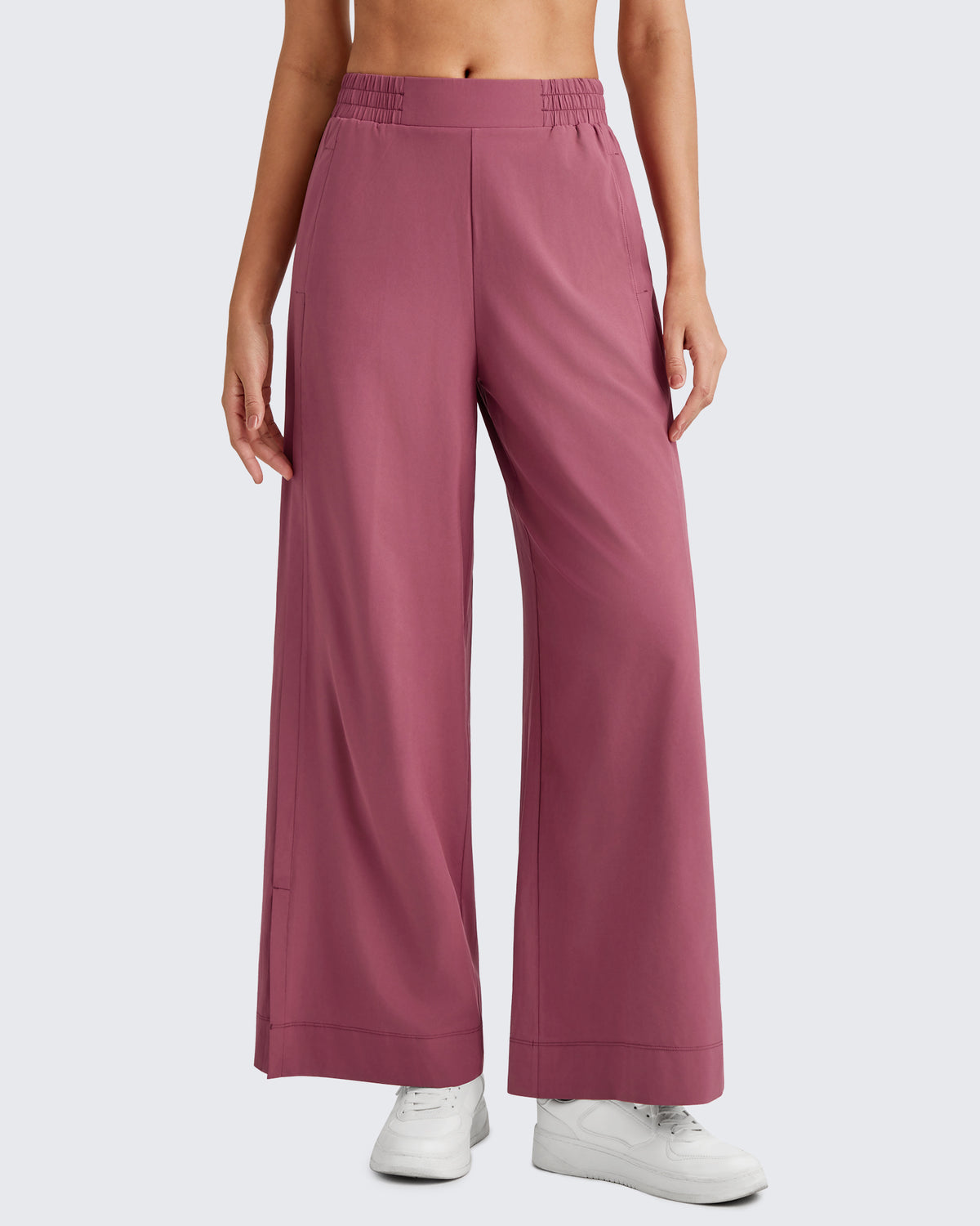 G4Free Activewear - Side Slit High-Rise Wide Leg Ankle Pants -GF25J403AA-S-GF25J428AA-S-GF25J429AA-S-GF25J403AB-M-GF25J428AB-M