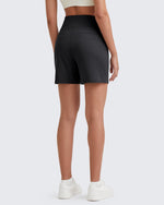 G4Free Activewear - High-Waist Burmuda Athletic Shorts 5'' -GF25E342AF-XS-GF25E342AA-S-GF25E342AB-M-GF25E342AC-L-GF25E342AD-XL