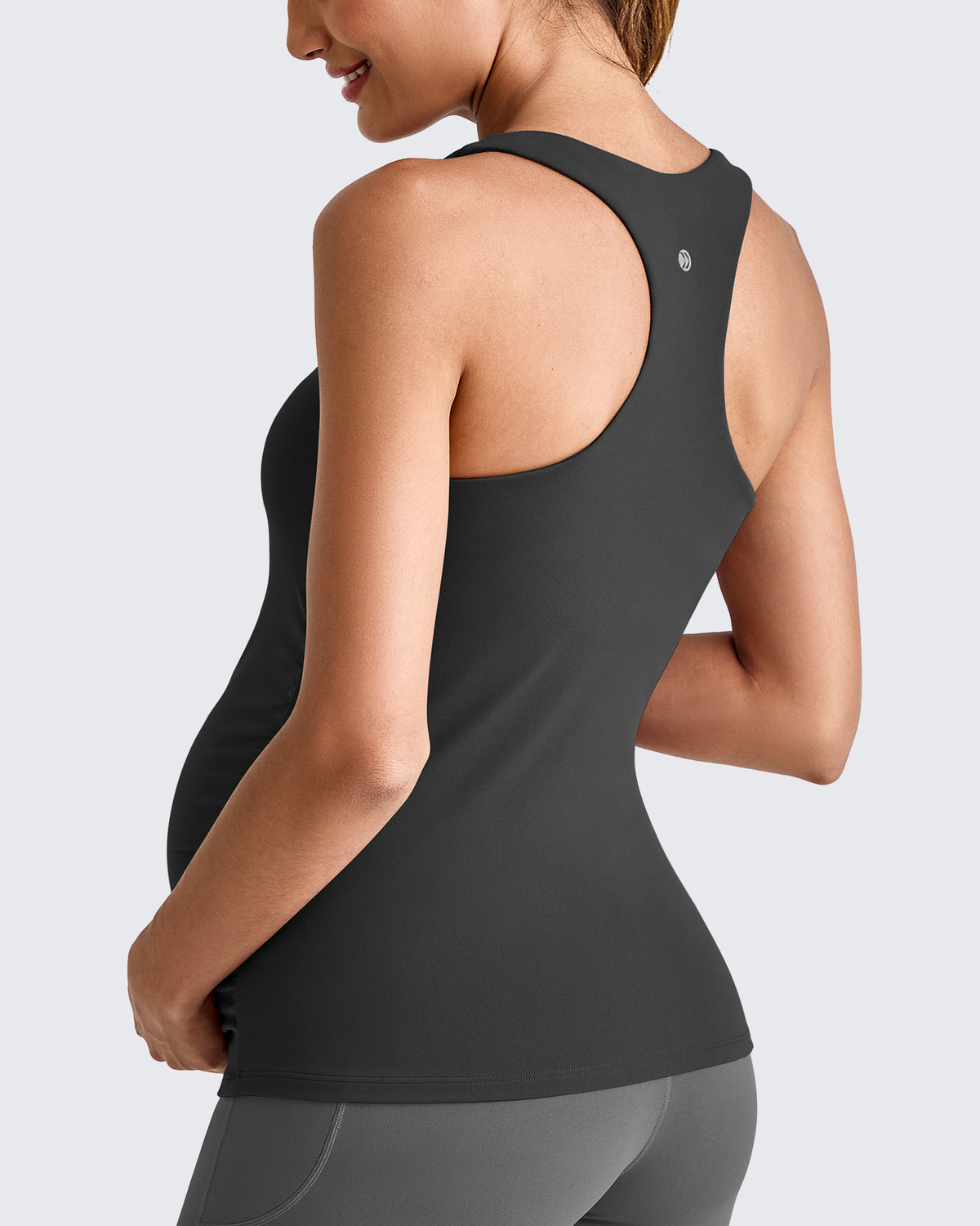 G4Free Activewear - Square Neck Ruched Pregnancy Workout Tanks -GF25LY415IA-S-GF25LY415IB-M-GF25LY415IC-L-GF25LY415ID-XL-GF25LY415IF-XS