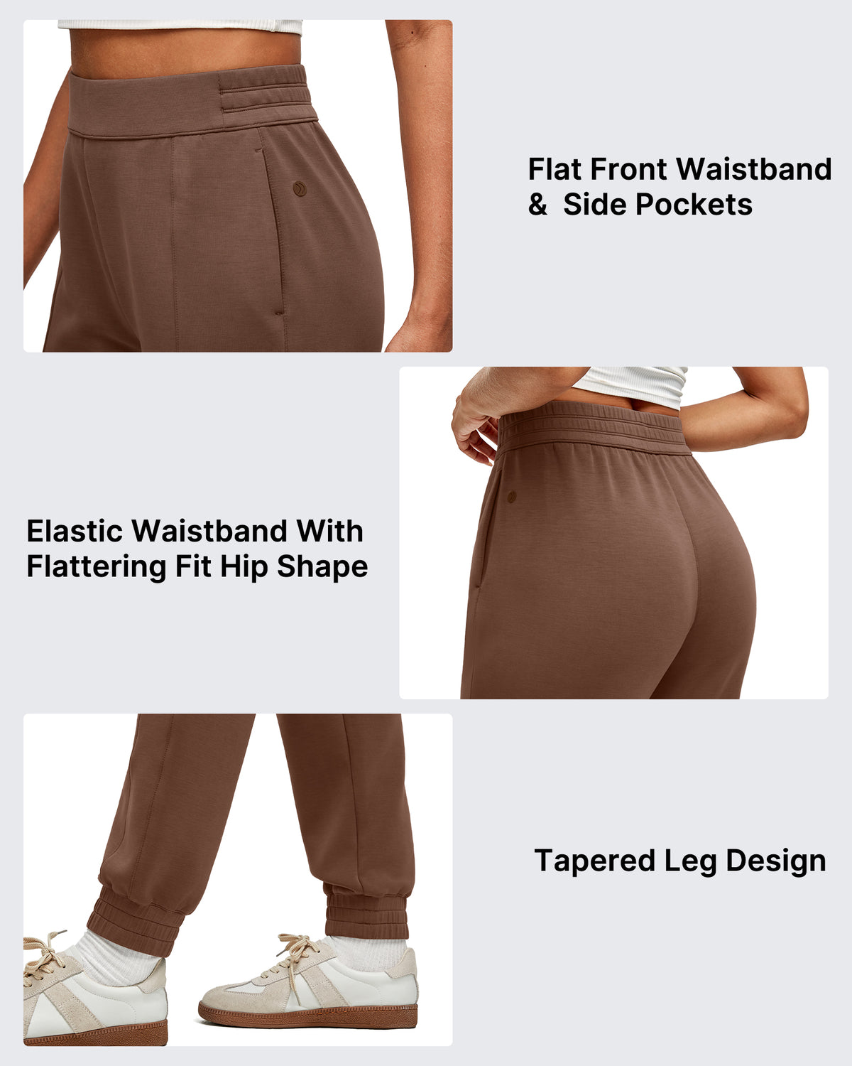 G4Free Activewear - Smoofit Elastic Waist Pull Pockets Joggers Pants -GF25D552AF-XS-GF25D553AF-XS-GF25D554AF-XS-GF25D552AA-S-GF25D553AA-S