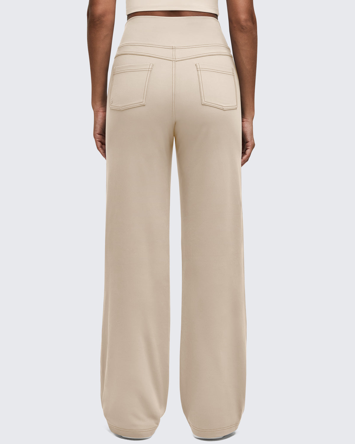 G4Free Activewear - Contrast Stitch High-Waist Wide Leg Pants -GF25J581AA-S-GF25J582AA-S-GF25J583AA-S-GF25J581AB-M-GF25J582AB-M