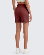 G4Free Activewear - High-Waist Burmuda Athletic Shorts 5'' -GF25E342AF-XS-GF25E342AA-S-GF25E342AB-M-GF25E342AC-L-GF25E342AD-XL