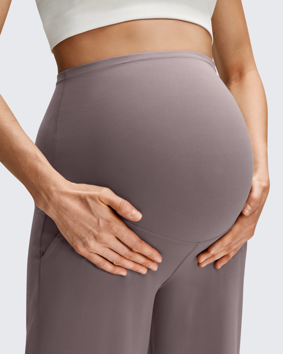 G4Free Activewear - BareFeel Maternity Casual Pockets Wide-Leg Pants -GF25JY593AF-XS-GF25JY594AF-XS-GF25JY595AF-XS-GF25JY593AA-S-GF25JY594AA-S