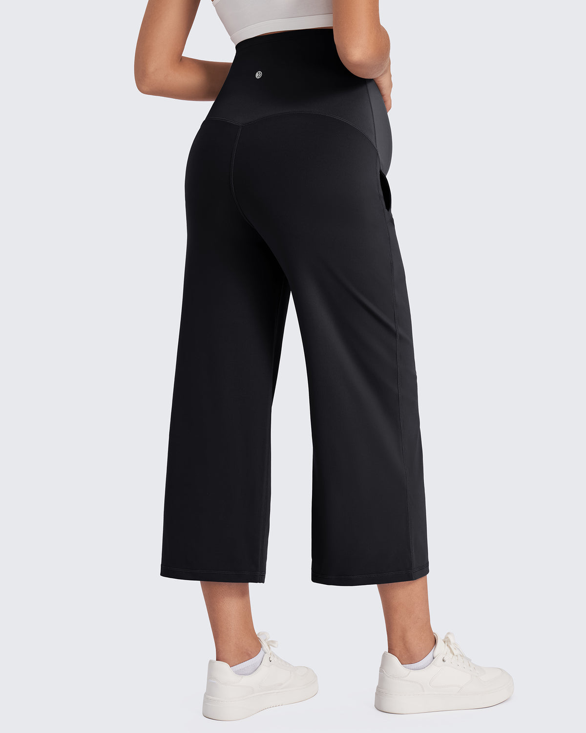G4Free Activewear Maternity Capris Cropped Yoga Pants 21''