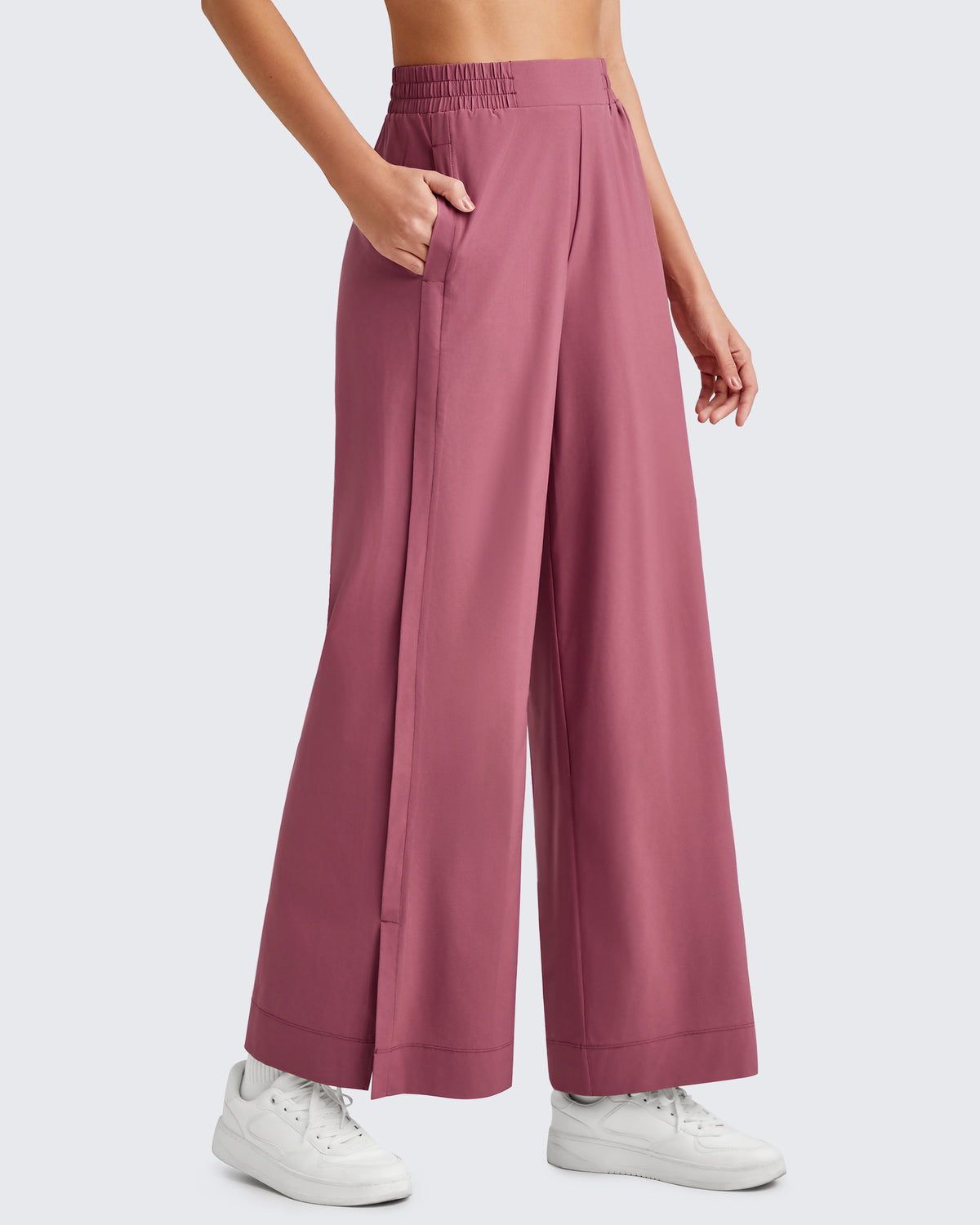 G4Free Activewear - Side Slit High-Rise Wide Leg Ankle Pants -GF25J403AA-S-GF25J428AA-S-GF25J429AA-S-GF25J403AB-M-GF25J428AB-M