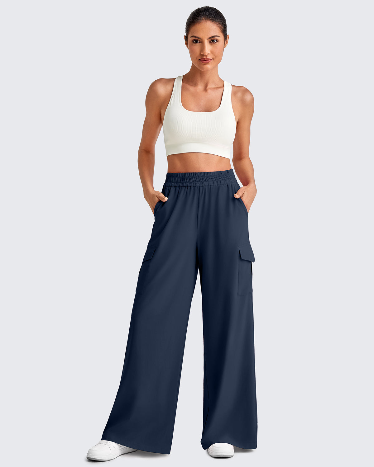 G4Free Activewear - High Waisted Wide Leg Cargo Pants -GF25J437AA-S-GF25J438AA-S-GF25J439AA-S-GF25J437AB-M-GF25J438AB-M