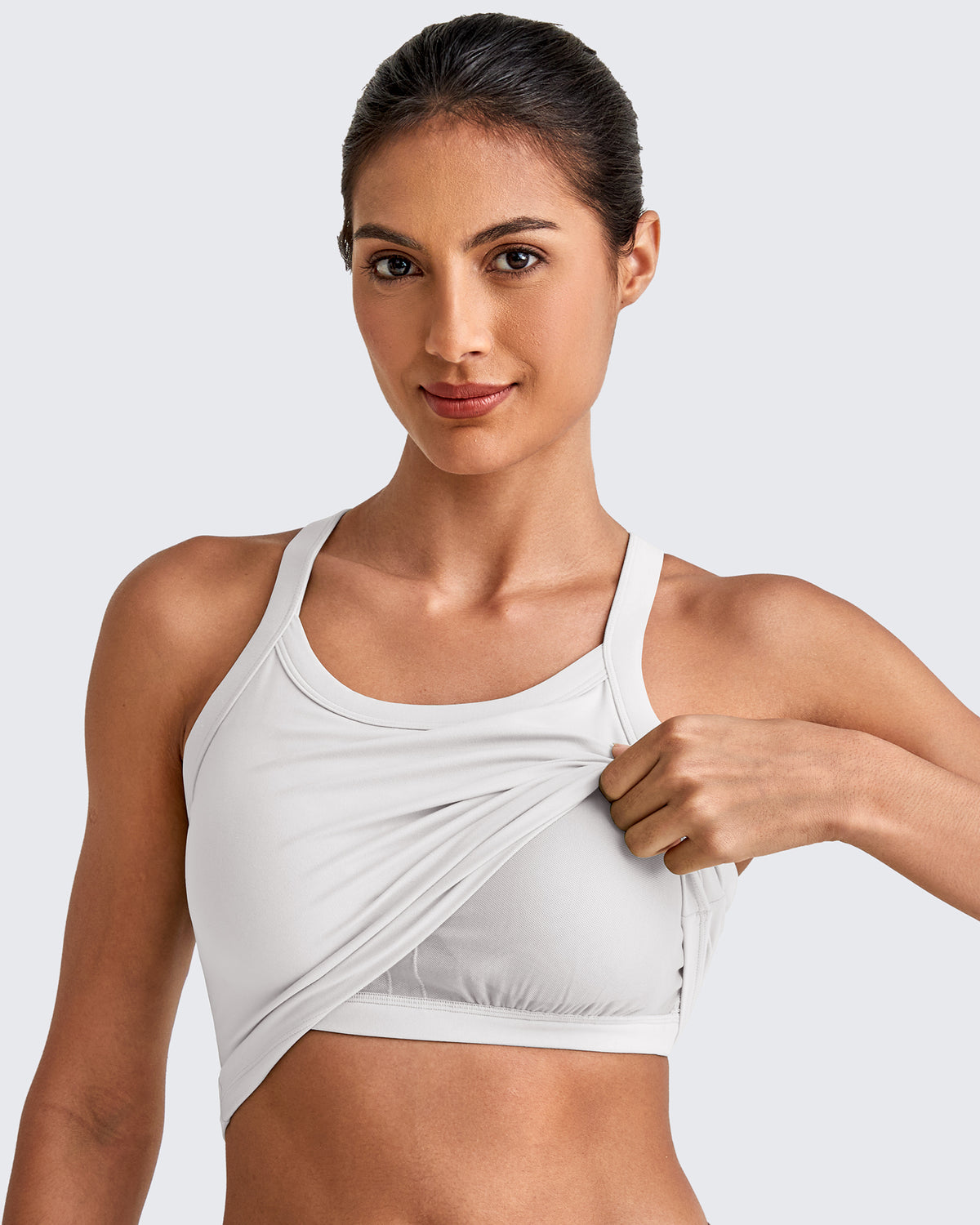 G4Free Activewear - BareFeel Racerback Cropped Sports Bra -GF25L448CA-S-GF25L448CB-M-GF25L448CC-L-GF25L448CD-XL-GF25L448CF-XS