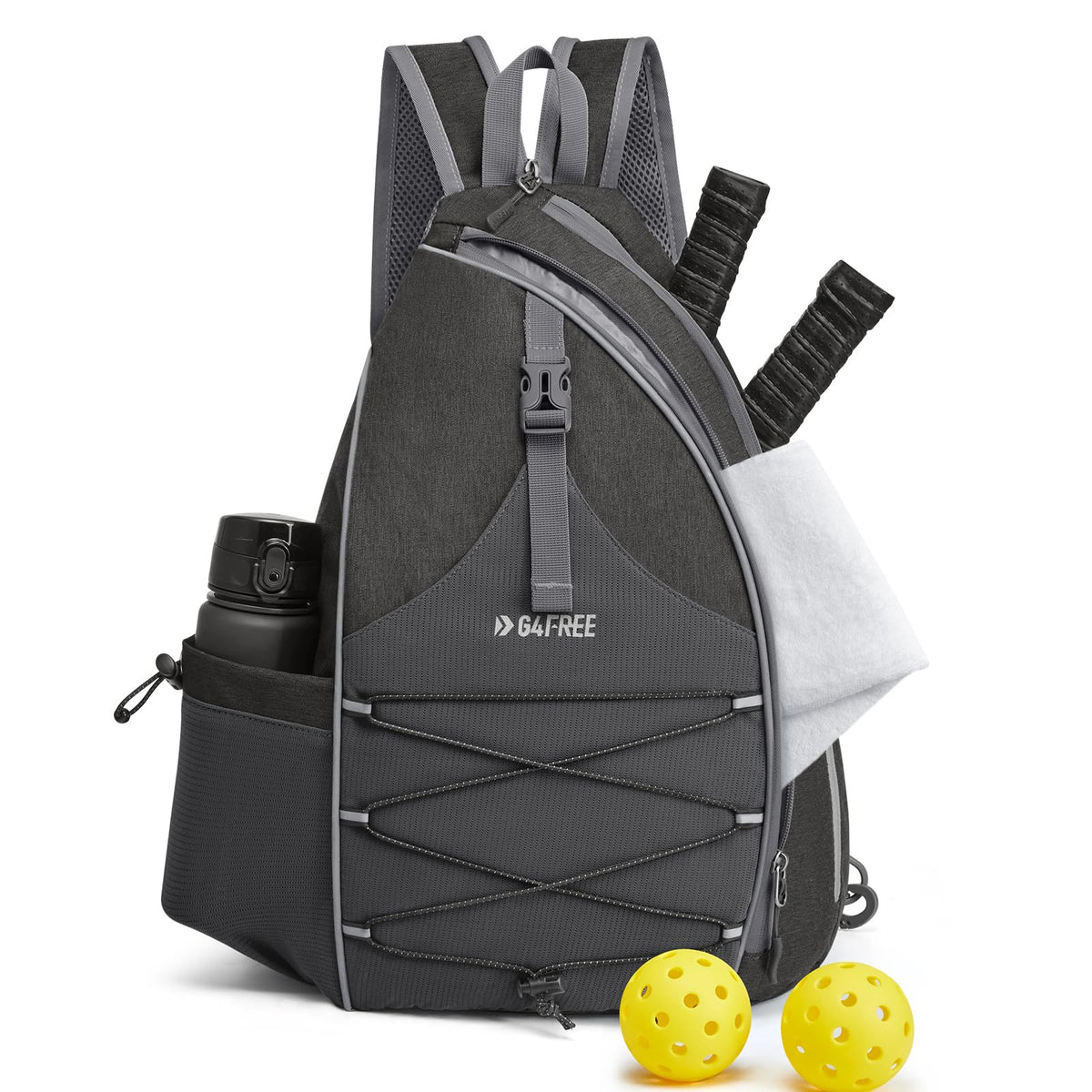 G4Free Activewear - G4Free Pickleball Bag with Waterproof Pocket/Fence Hook -TN23B324A-TN23B324B-TN23B324C-TN23B324D-TN23B324E