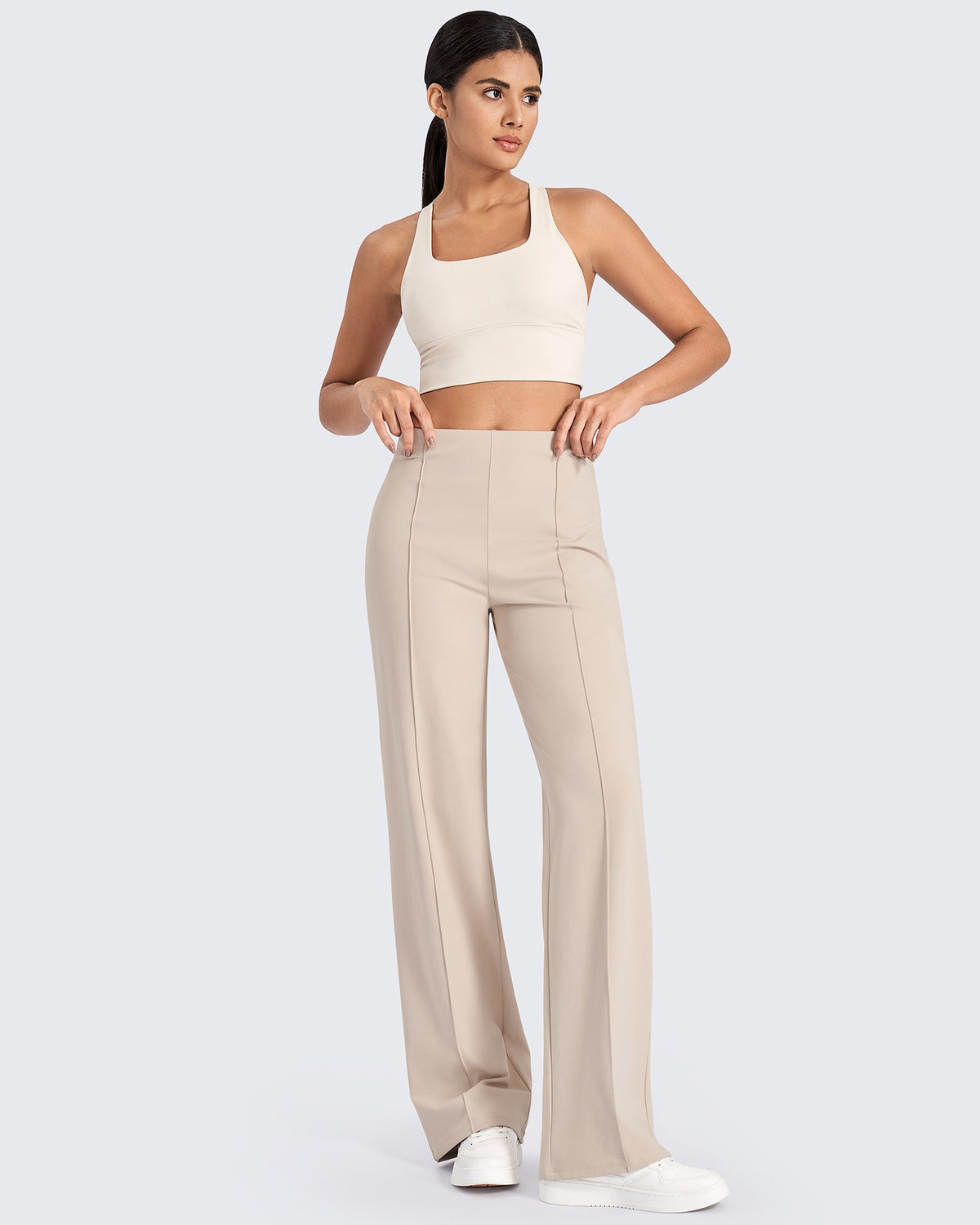 G4Free Activewear - Business Front Pleats Wide Leg Pants -GF24J276AA-S-GF24J277AA-S-GF24J278AA-S-GF24J276AB-M-GF24J277AB-M
