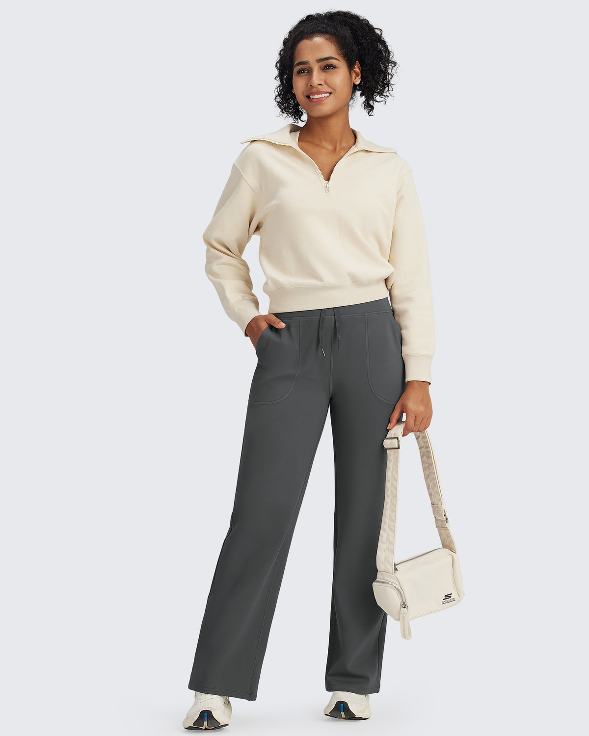 G4Free Activewear - Fleece Lined High-Waist Drawstring Pants -GF24J215AA-S-GF24J216AA-S-GF24J217AA-S-GF24J215AB-M-GF24J216AB-M