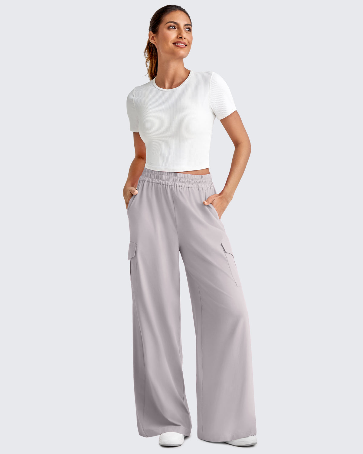 G4Free Activewear - High Waisted Wide Leg Cargo Pants -GF25J437AA-S-GF25J438AA-S-GF25J439AA-S-GF25J437AB-M-GF25J438AB-M