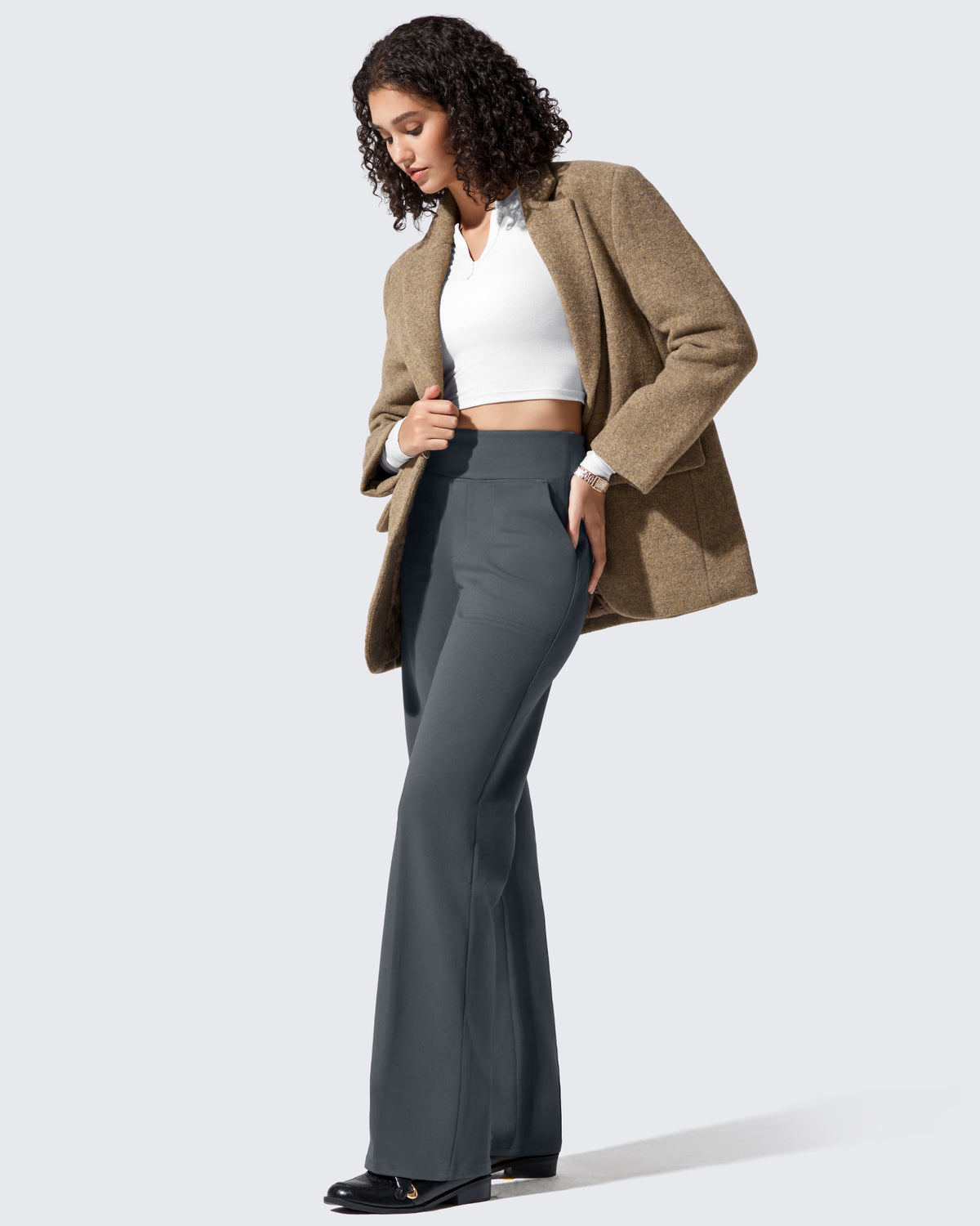 G4Free Activewear - Fleece Lined High-Waisted Dressy Pants -GF24J238AF-XS-GF24J239AF-XS-GF24J240AF-XS-GF24J238AA-S-GF24J239AA-S