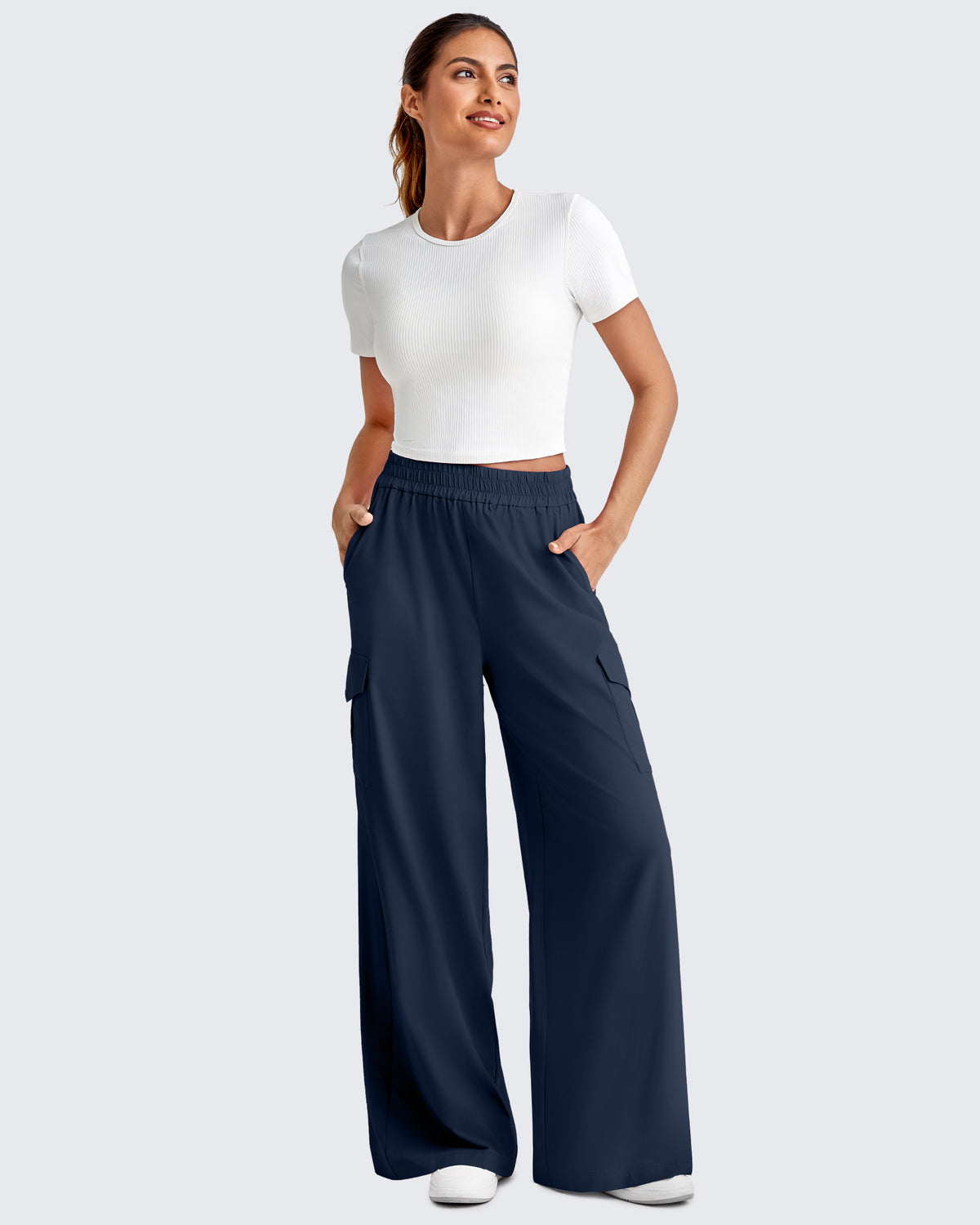 G4Free Activewear - High Waisted Wide Leg Cargo Pants -GF25J437AA-S-GF25J438AA-S-GF25J439AA-S-GF25J437AB-M-GF25J438AB-M