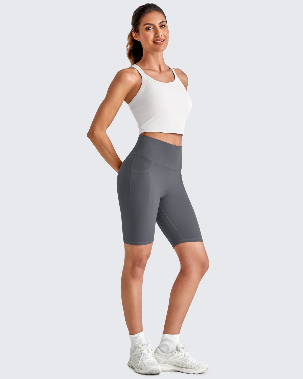 G4Free Activewear - BareFeel Racerback Cropped Sports Bra -GF25L448CA-S-GF25L448CB-M-GF25L448CC-L-GF25L448CD-XL-GF25L448CF-XS
