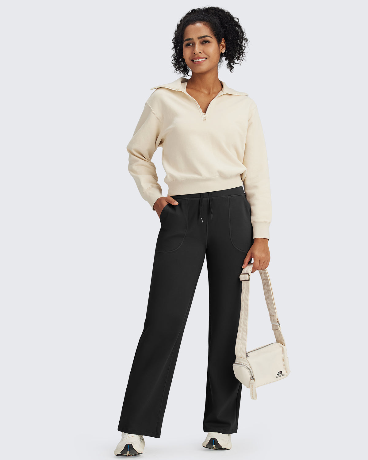 G4Free Activewear - Fleece Lined High-Waist Drawstring Pants -GF24J215AA-S-GF24J216AA-S-GF24J217AA-S-GF24J215AB-M-GF24J216AB-M