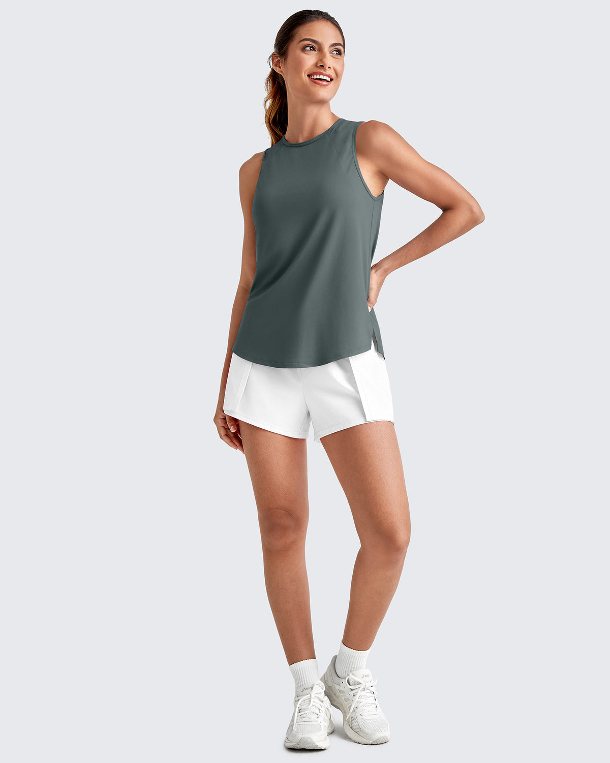 G4Free Activewear Lightweight Athletic Sleeveless Long Tank Tops