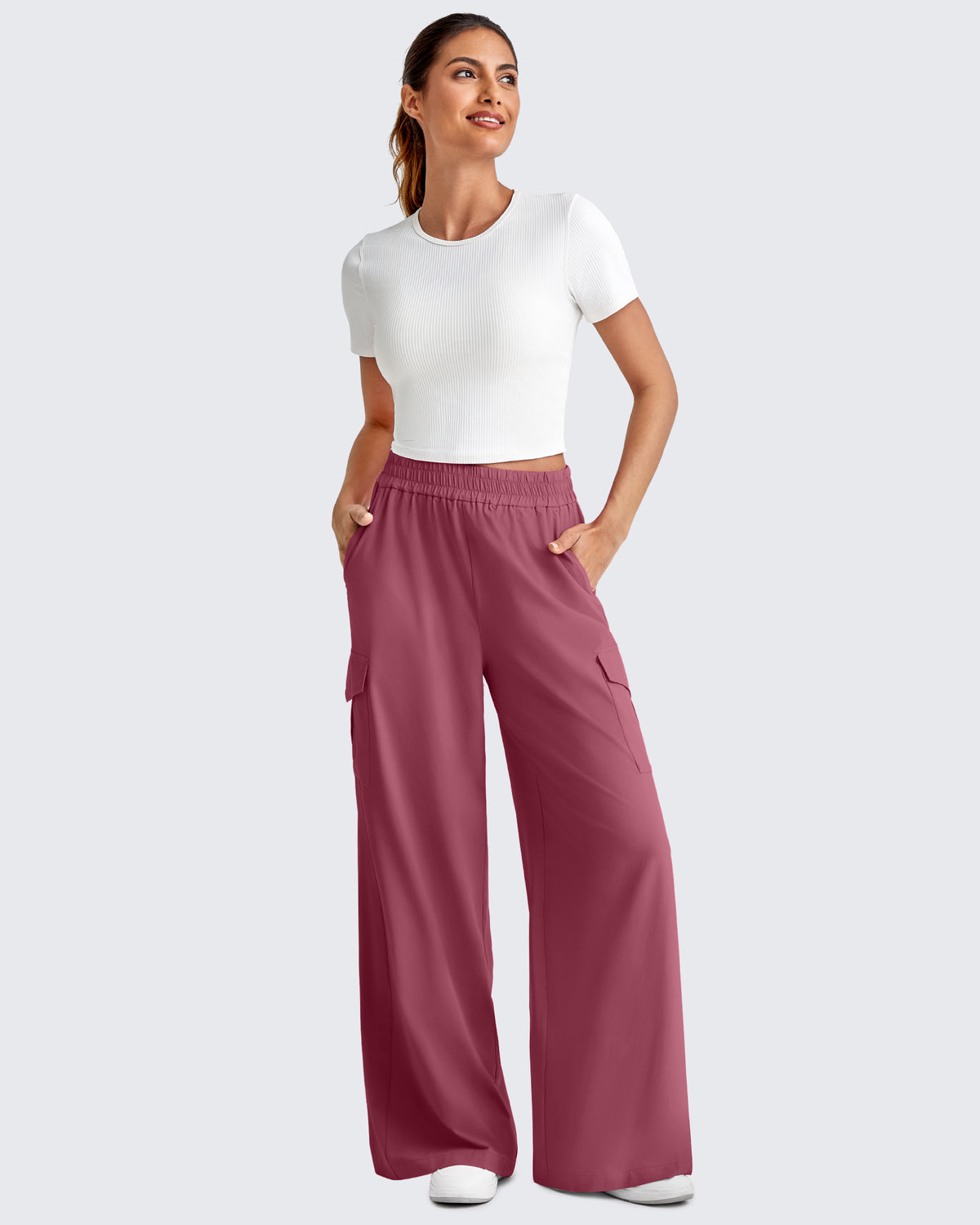 G4Free Activewear - High Waisted Wide Leg Cargo Pants -GF25J437AA-S-GF25J438AA-S-GF25J439AA-S-GF25J437AB-M-GF25J438AB-M