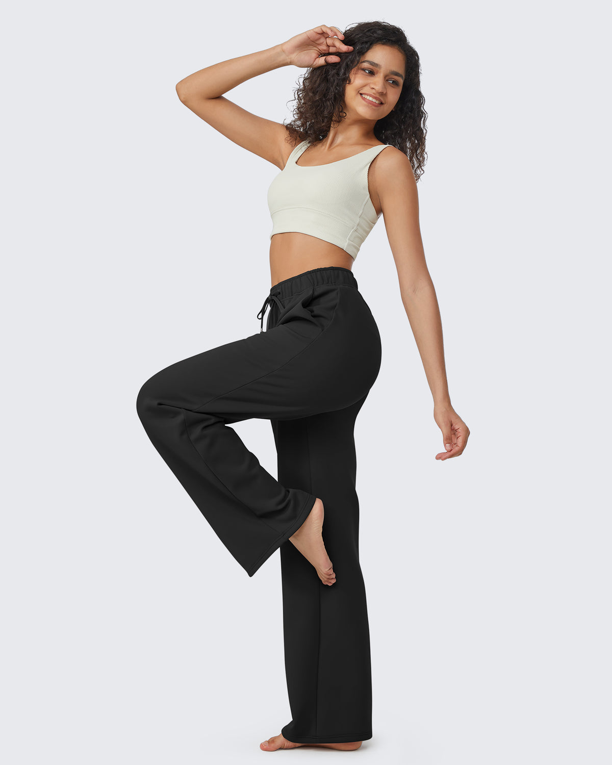 G4Free Activewear - Loose Fleece Lined Mid-Waist Casual Pants -GF23J163CA-S-GF23J164CA-S-GF23J165CA-S-GF23J163CB-M-GF23J164CB-M