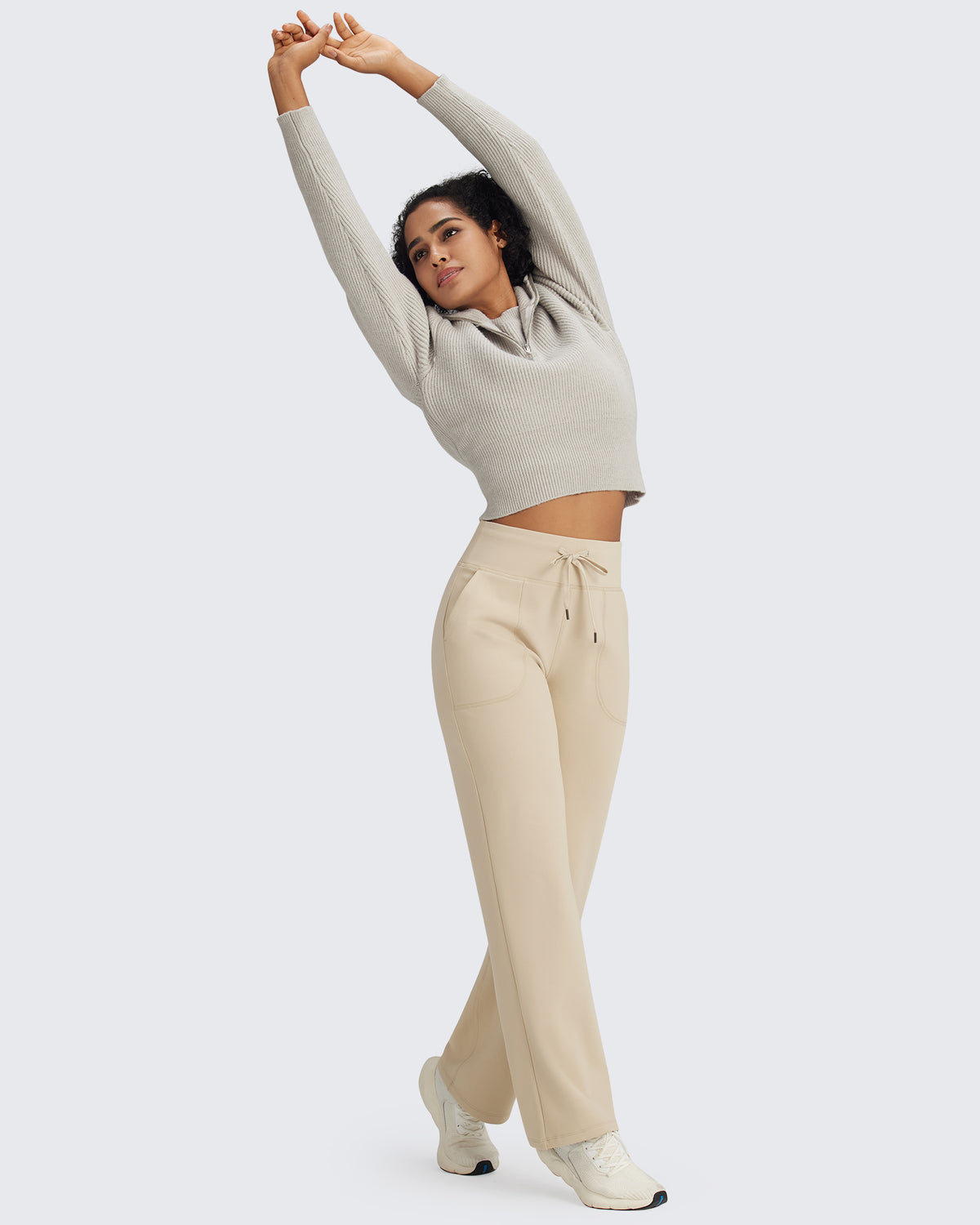 G4Free Activewear - Fleece Lined High-Waist Drawstring Pants -GF24J215AA-S-GF24J216AA-S-GF24J217AA-S-GF24J215AB-M-GF24J216AB-M