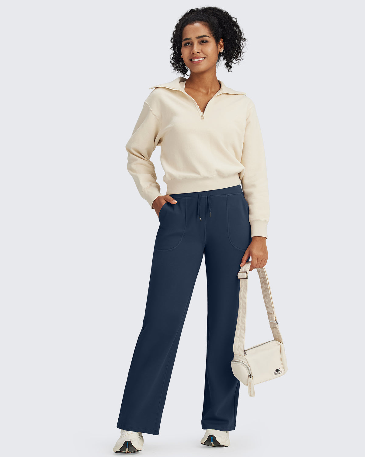 G4Free Activewear - Fleece Lined High-Waist Drawstring Pants -GF24J215AA-S-GF24J216AA-S-GF24J217AA-S-GF24J215AB-M-GF24J216AB-M