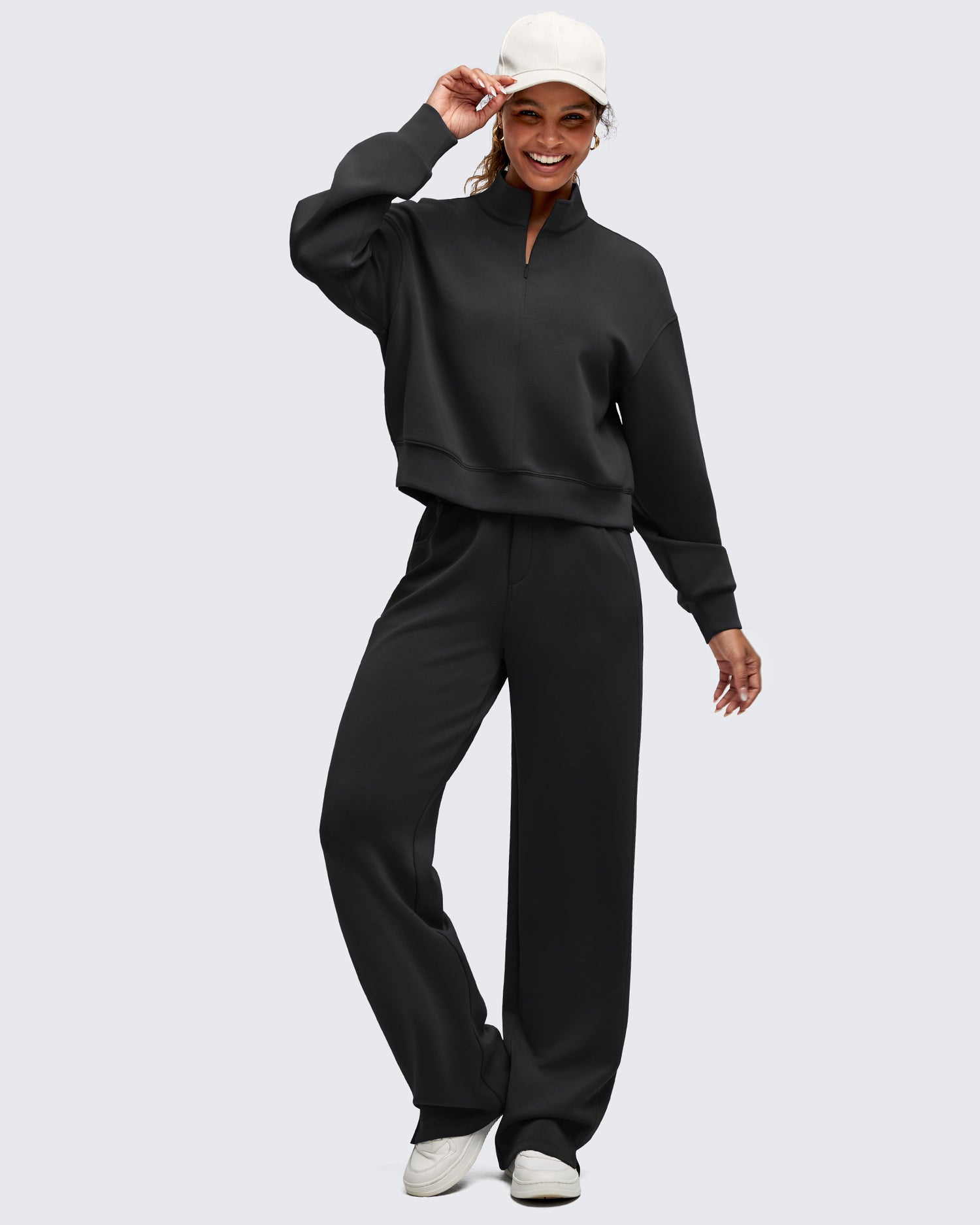 G4Free Activewear - Smoofit Half-Zip Mock Neck Long Sleeve Sweatshirts -GF25F519AF-XS-GF25F519AA-S-GF25F519AB-M-GF25F519AC-L-GF25F519AD-XL