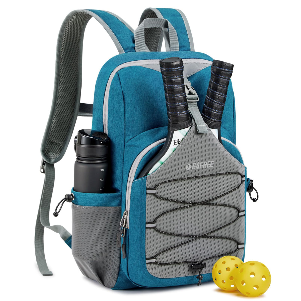 G4Free Activewear - G4Free Pickleball Backpack Fits 2 to 4 Paddles -TN23B318A-TN23B318B-TN23B318C-TN23B318D-TN23B318E
