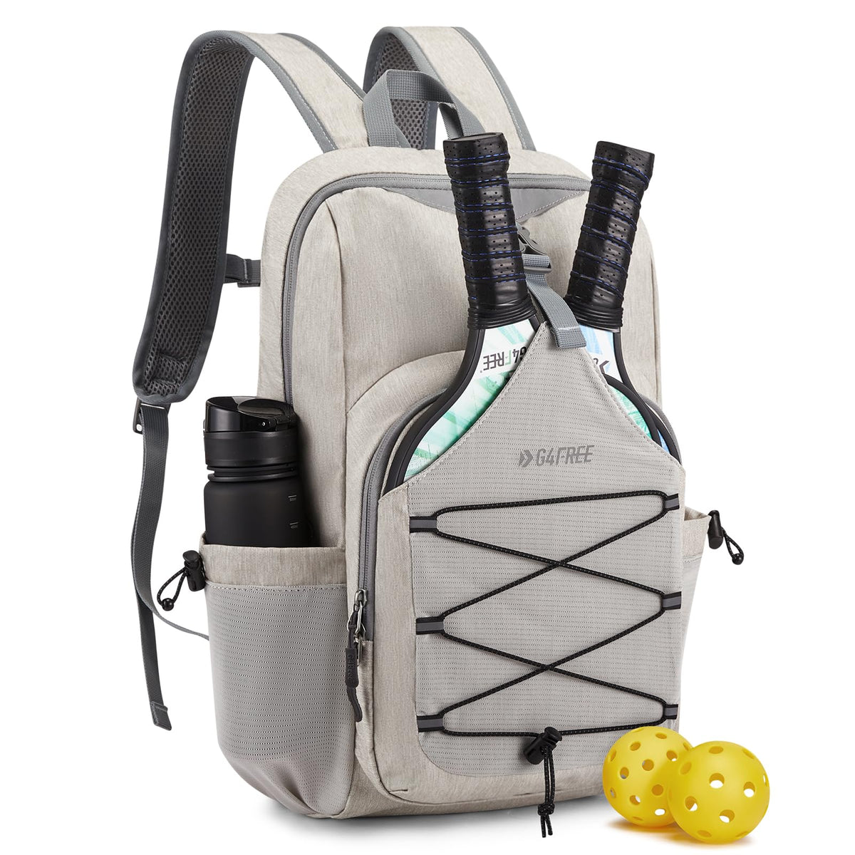 G4Free Activewear - G4Free Pickleball Backpack Fits 2 to 4 Paddles -TN23B318A-TN23B318B-TN23B318C-TN23B318D-TN23B318E