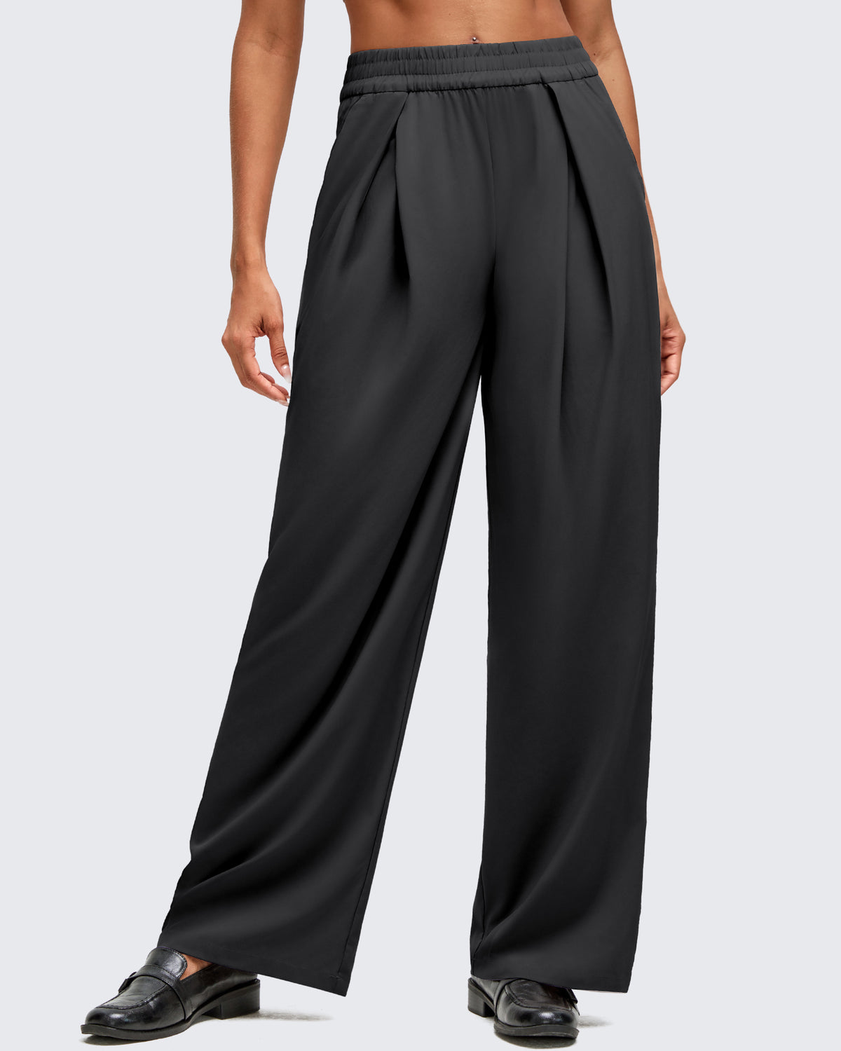 G4Free Activewear - Lightweight Front Pleat Wide Leg Pants -GF25J353DA-S-GF25J354DA-S-GF25J355DA-S-GF25J353DB-M-GF25J354DB-M