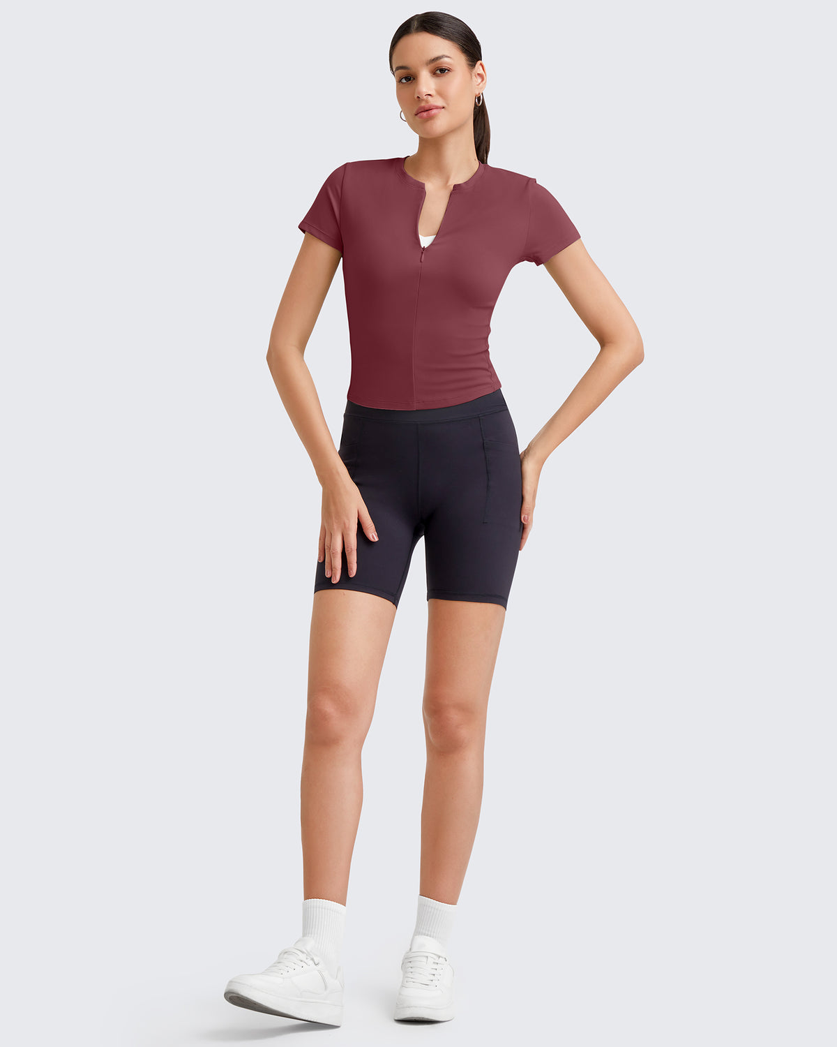 G4Free Activewear BareFeel Half Zip Slim Fit Athletic Shirts