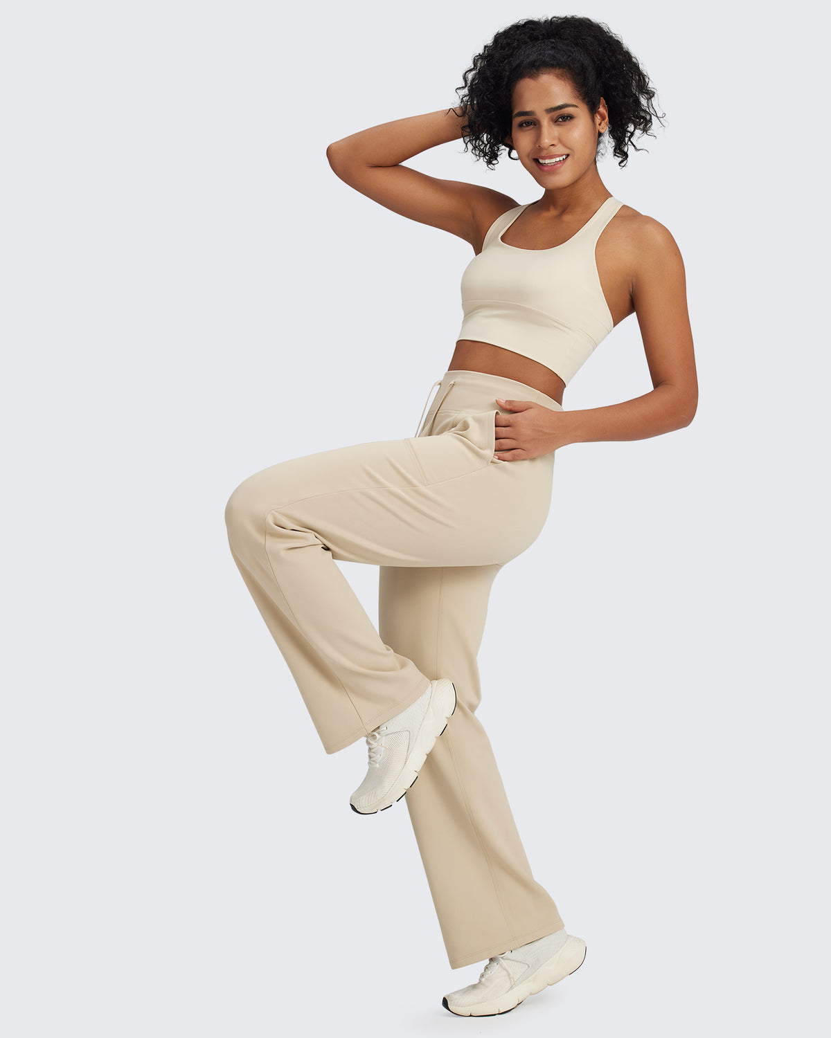 G4Free Activewear - Fleece Lined High-Waist Drawstring Pants -GF24J215AA-S-GF24J216AA-S-GF24J217AA-S-GF24J215AB-M-GF24J216AB-M