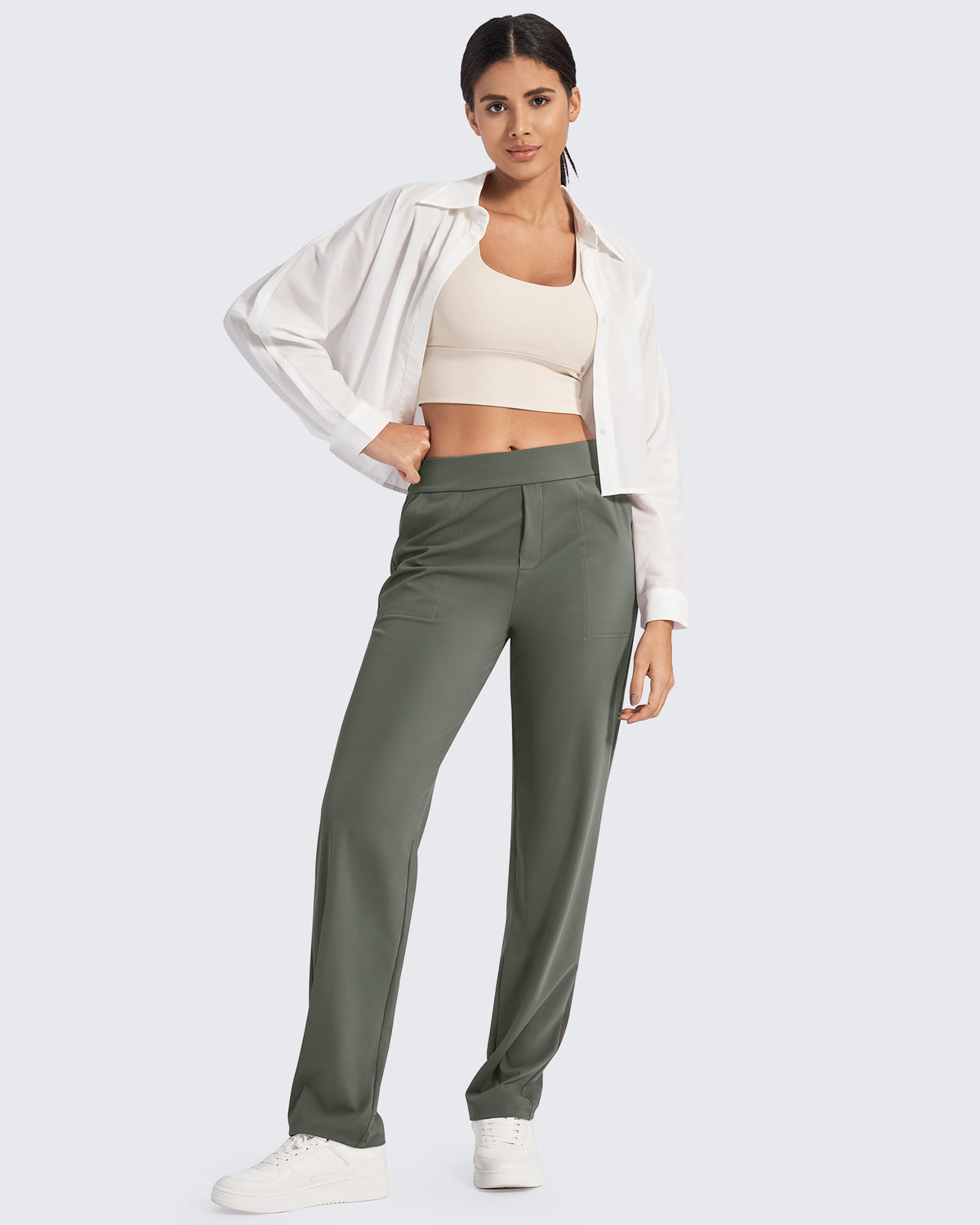 G4Free Activewear - Bizcasual High-Waist Straight Dress Pants -GF24D264AA-S-GF24D265AA-S-GF24D266AA-S-GF24D264AB-M-GF24D265AB-M