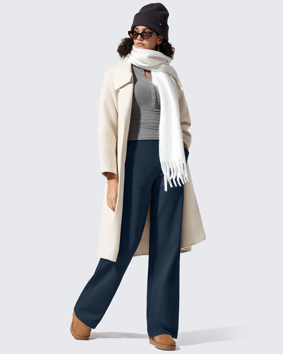 G4Free Activewear - Fleece Lined High-Waisted Dressy Pants -GF24J238AF-XS-GF24J239AF-XS-GF24J240AF-XS-GF24J238AA-S-GF24J239AA-S