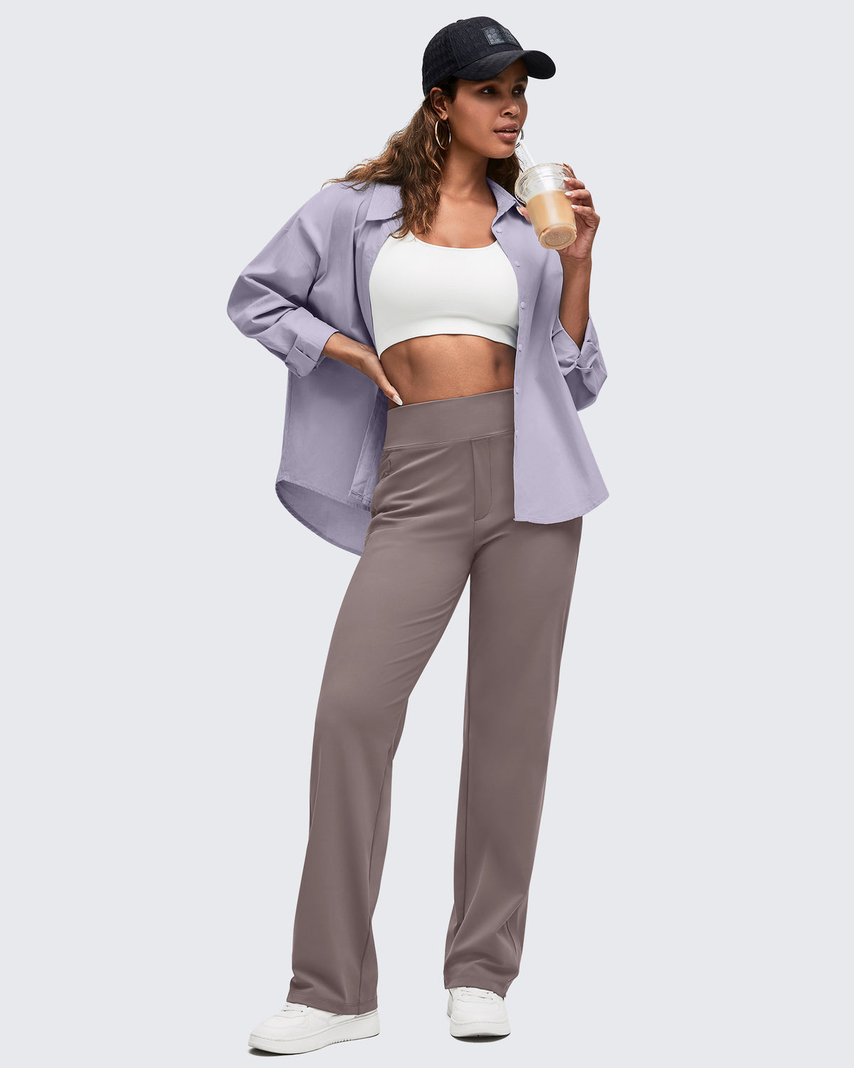 G4Free Activewear - High Waist Hidden Zipper Pockets Dress Pants -GF25D571AA-S-GF25D572AA-S-GF25D573AA-S-GF25D571AB-M-GF25D572AB-M