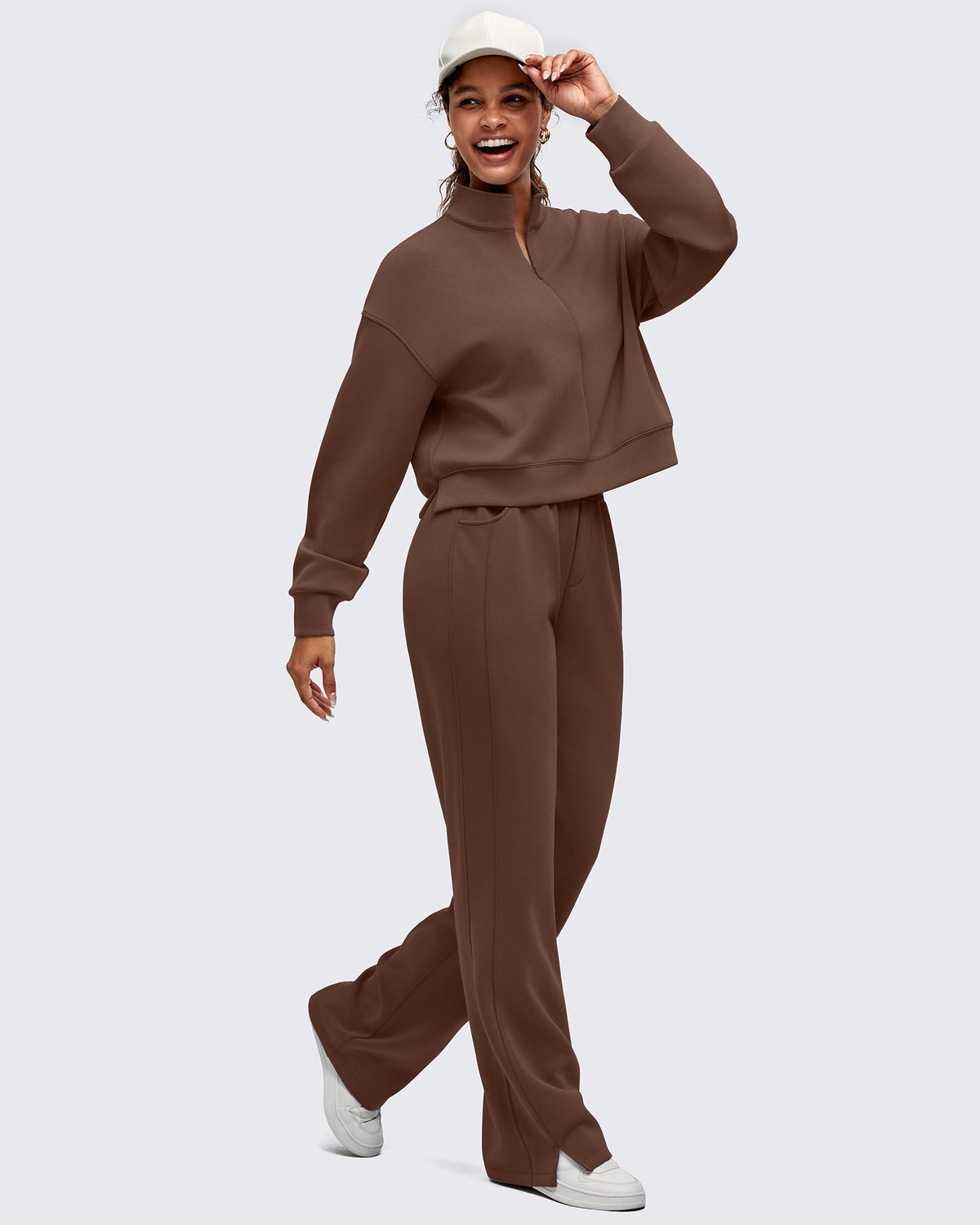 G4Free Activewear - Smoofit Half-Zip Mock Neck Long Sleeve Sweatshirts -GF25F519AF-XS-GF25F519AA-S-GF25F519AB-M-GF25F519AC-L-GF25F519AD-XL