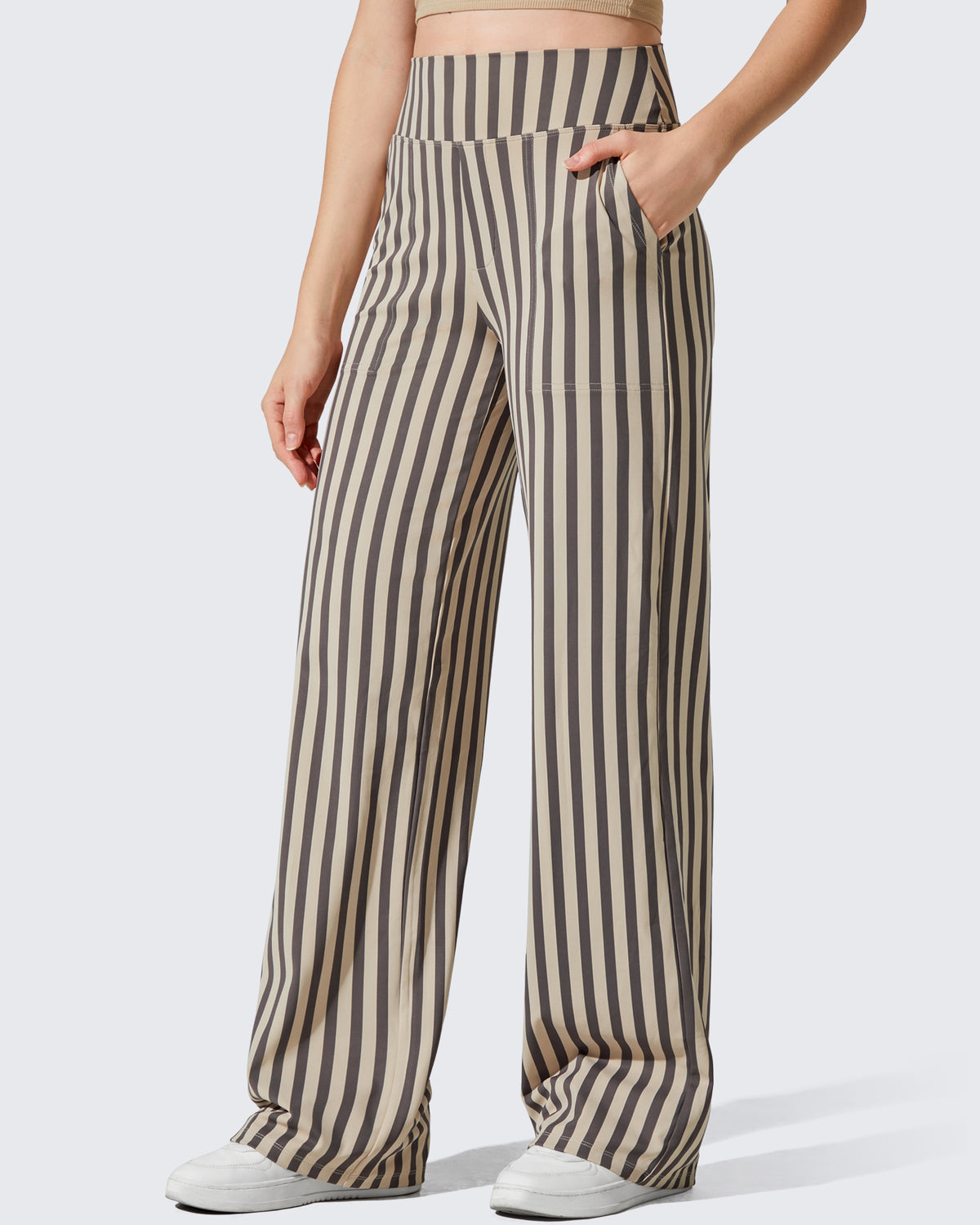 G4Free Activewear - Loose High-Waist Business Casual Striped Pants -GF23J172Z03F-XS-GF23J172Z03A-S-GF23J172Z03B-M-GF23J172Z03C-L-GF23J172Z03D-XL