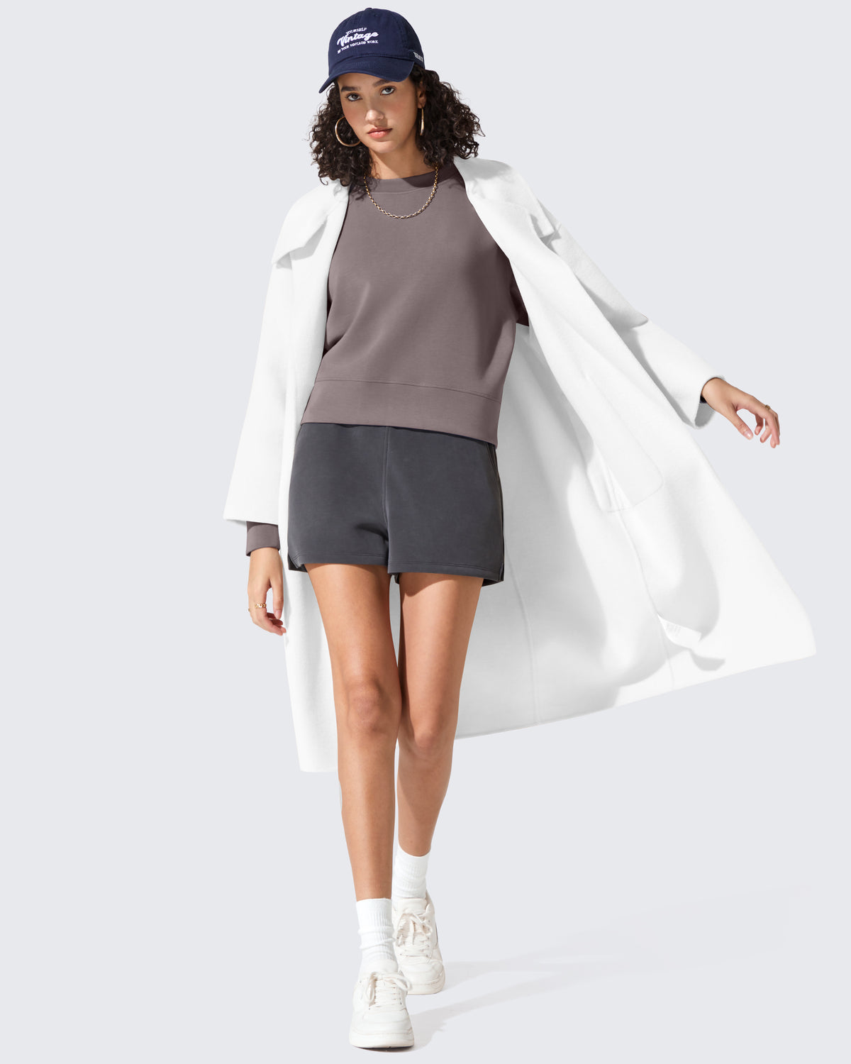 G4Free Activewear - Smoofit Crewneck Pullover Loose Sweatshirts -GF25F431AF-XS-GF25F431AA-S-GF25F431AB-M-GF25F431AC-L-GF25F431AD-XL