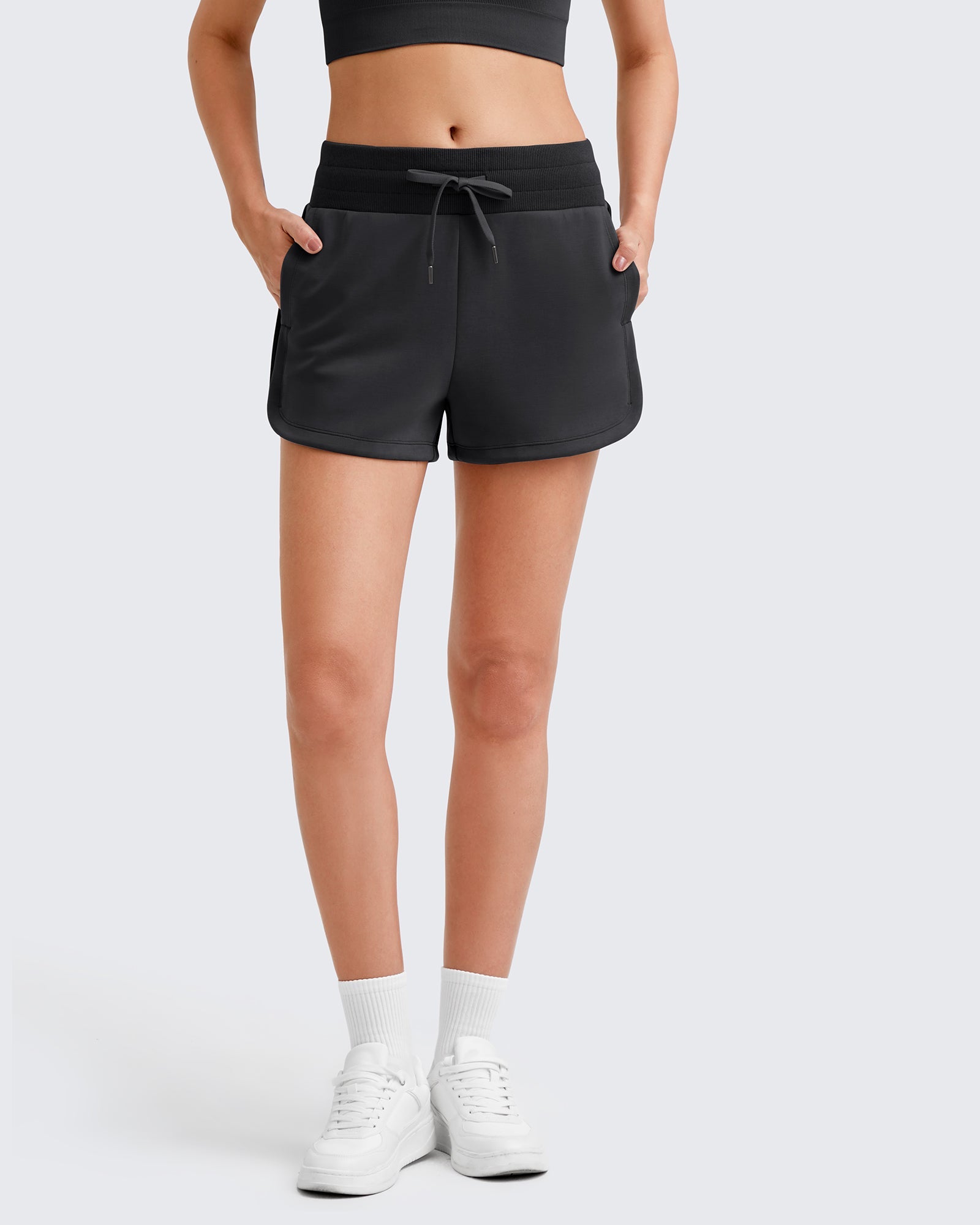G4Free Activewear Smoofit Side Slit Drawstring Sweat Shorts #Black / S-Black / M-Black / L-Black / XL-Black / XXL-Black / XS-Dark Burgundy / S-Dark Burgundy / M-Dark Burgundy / L-Dark Burgundy / XL