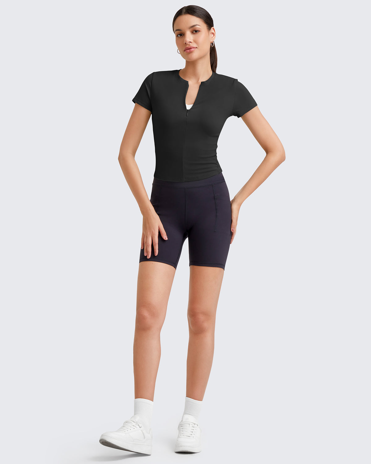 G4Free Activewear BareFeel Half Zip Slim Fit Athletic Shirts