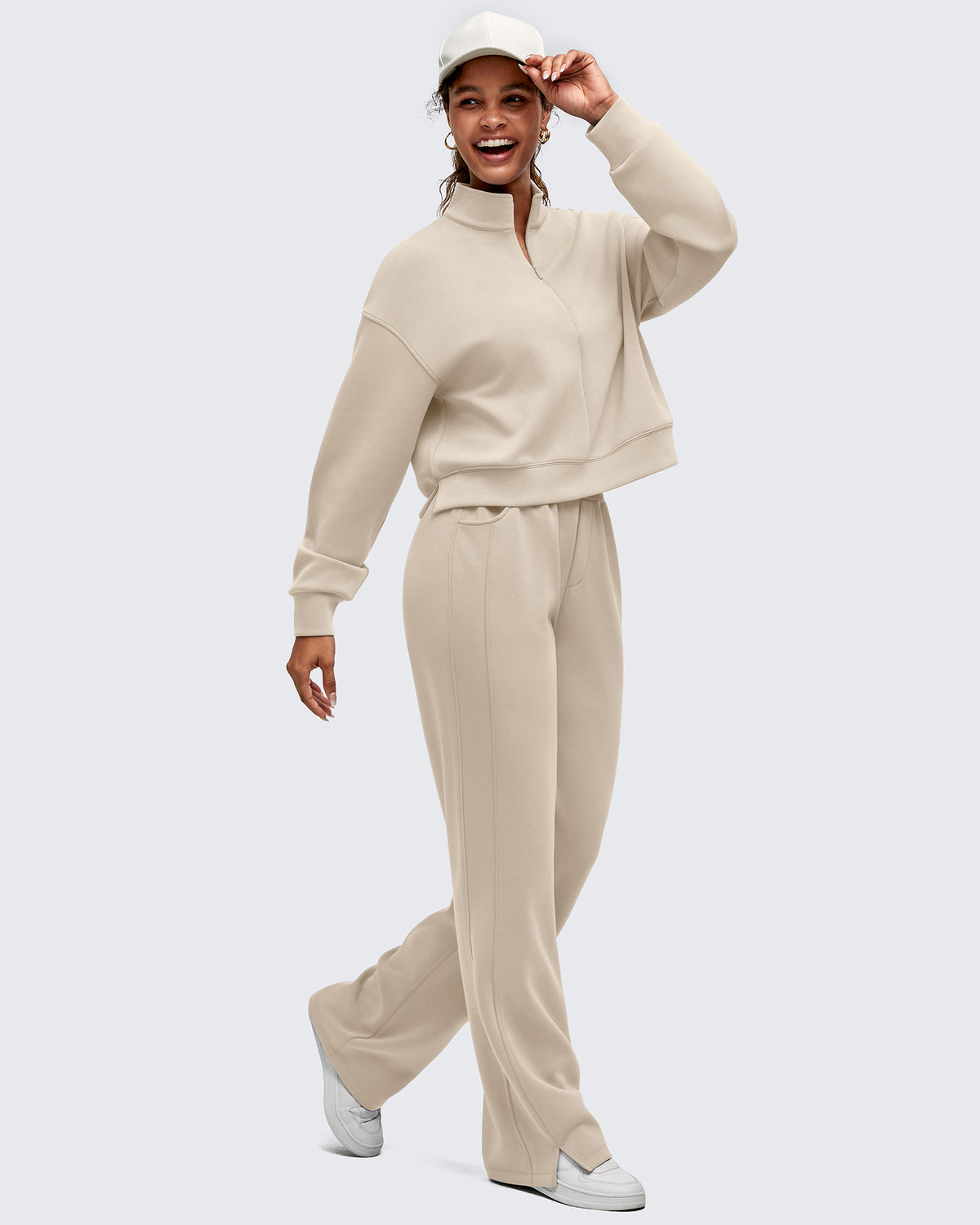G4Free Activewear - Smoofit Half-Zip Mock Neck Long Sleeve Sweatshirts -GF25F519AF-XS-GF25F519AA-S-GF25F519AB-M-GF25F519AC-L-GF25F519AD-XL