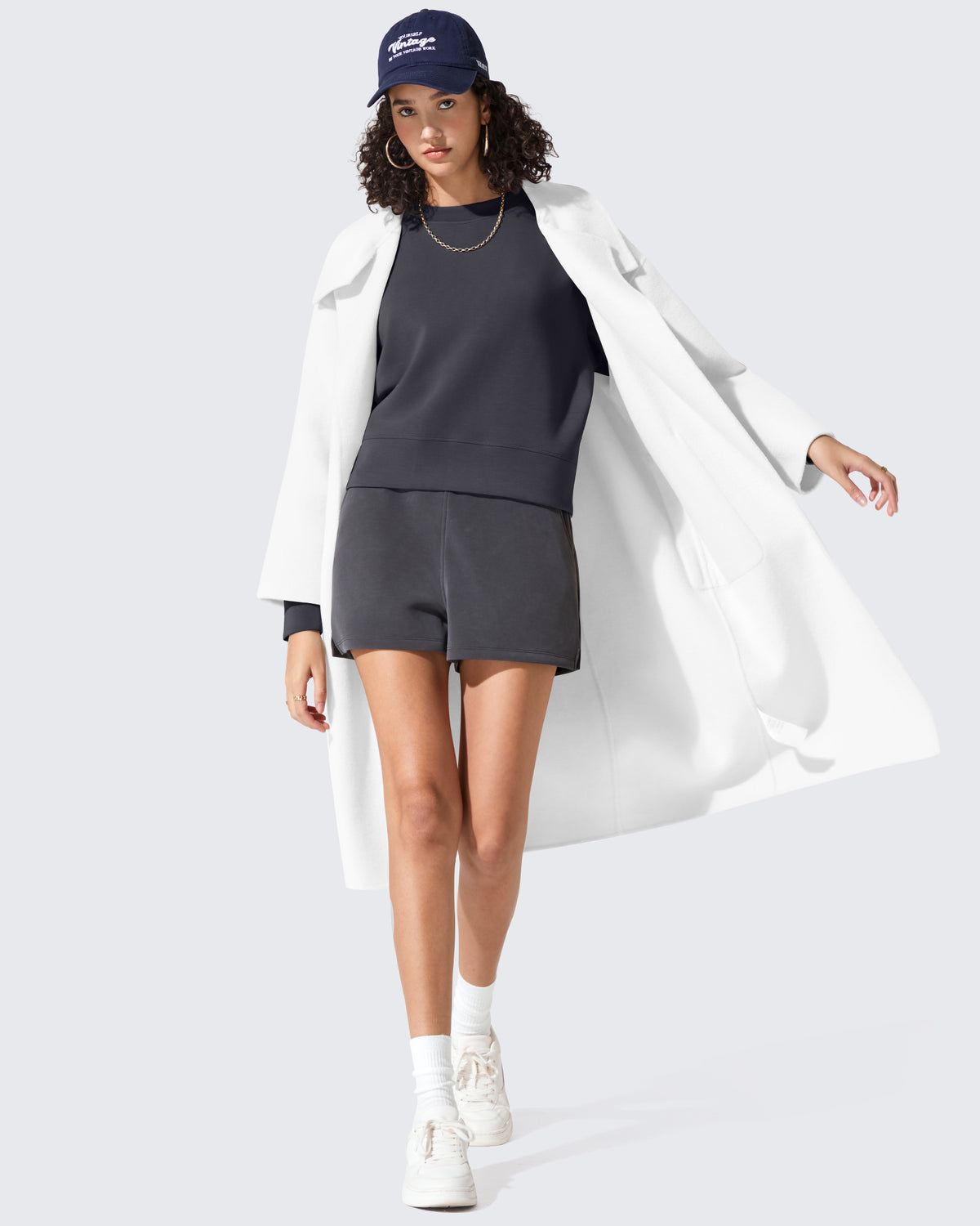 G4Free Activewear - Smoofit Crewneck Pullover Loose Sweatshirts -GF25F431AF-XS-GF25F431AA-S-GF25F431AB-M-GF25F431AC-L-GF25F431AD-XL