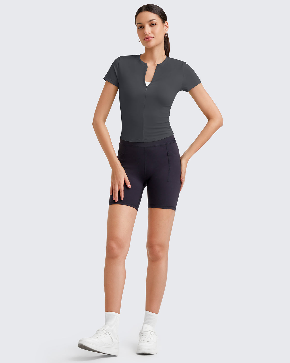 G4Free Activewear BareFeel Half Zip Slim Fit Athletic Shirts