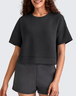 Smoofit Crew Neck Boxy Drop Shoulder Short Sleeve