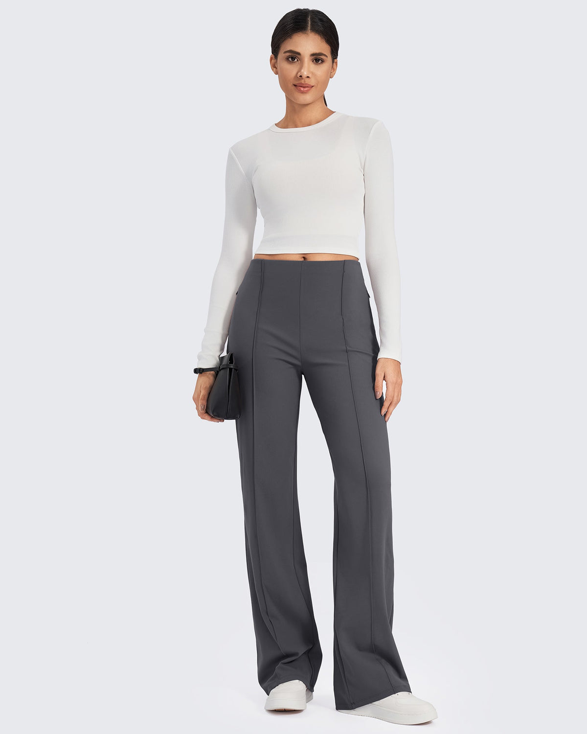 G4Free Activewear - Business Front Pleats Wide Leg Pants -GF24J276AA-S-GF24J277AA-S-GF24J278AA-S-GF24J276AB-M-GF24J277AB-M