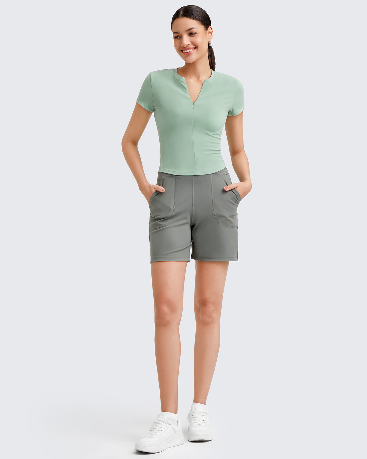 G4Free Activewear BareFeel Half Zip Slim Fit Athletic Shirts