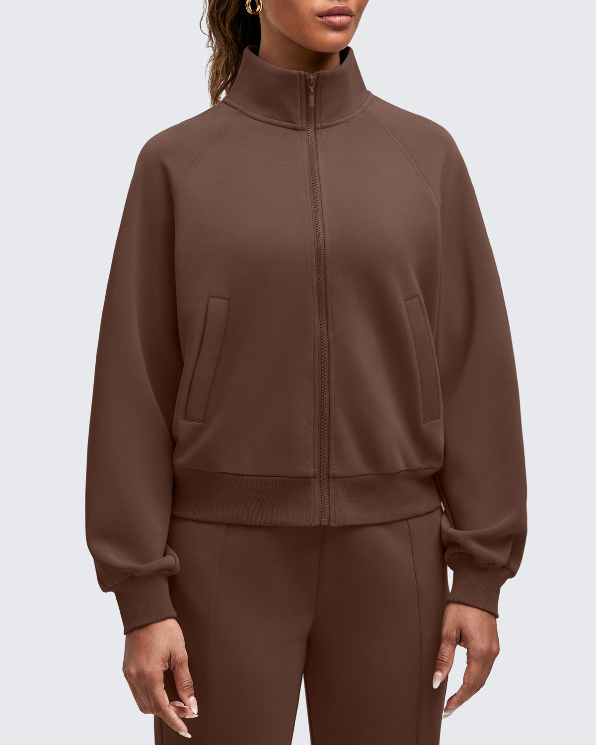 G4Free Activewear - Smoofit Mock Neck Zip Up Pockets Jackets -GF25M528EA-S-GF25M528EB-M-GF25M528EC-L-GF25M528ED-XL-GF25M528EE-XXL