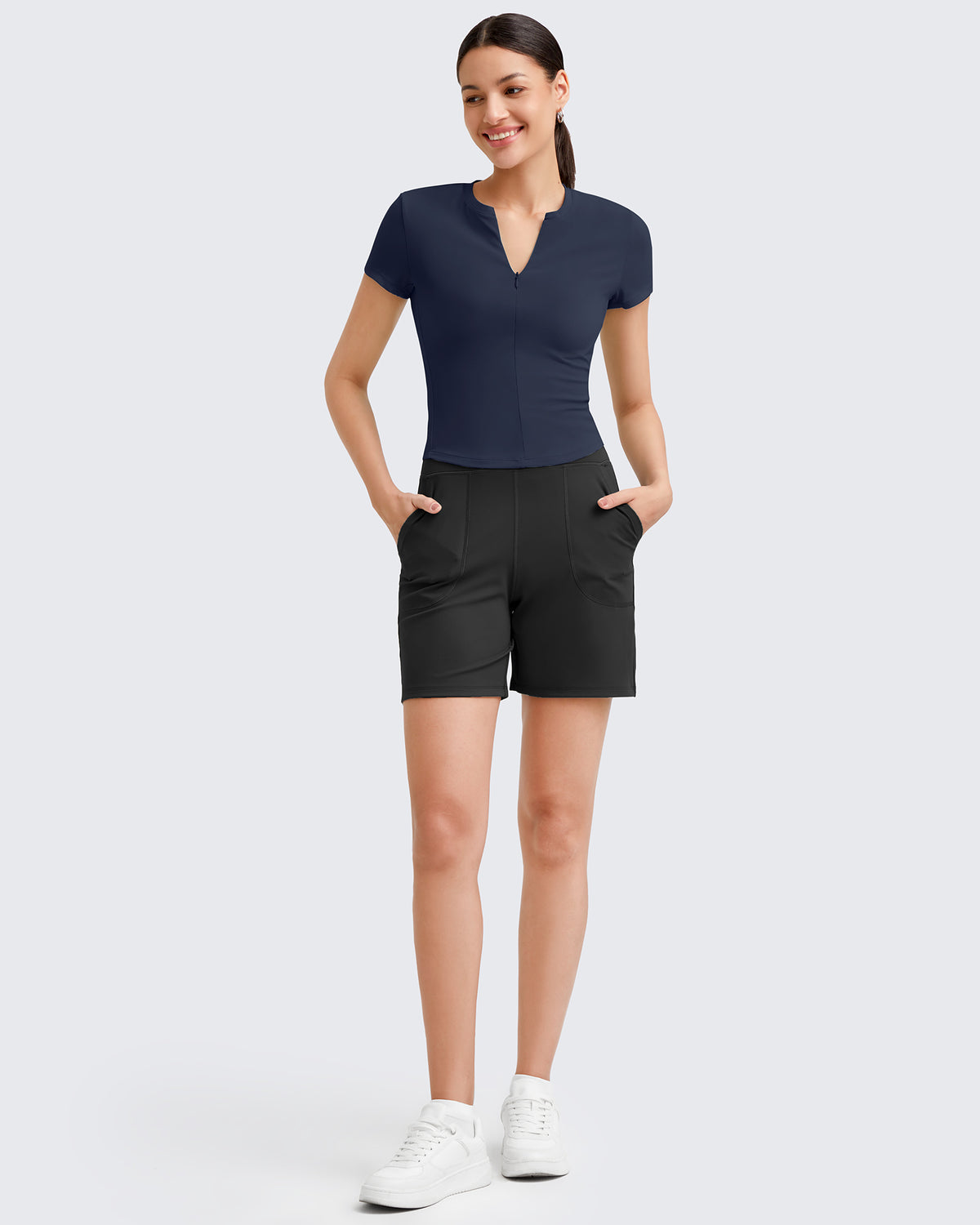 G4Free Activewear BareFeel Half Zip Slim Fit Athletic Shirts